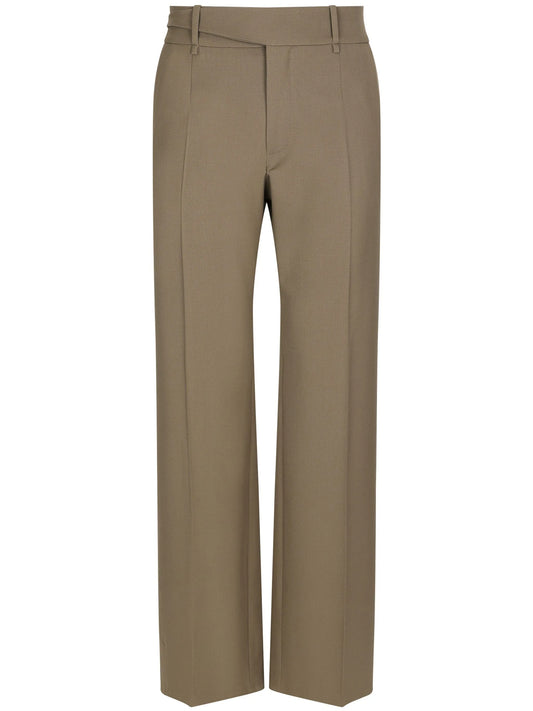 straight-leg virgin-wool trousers