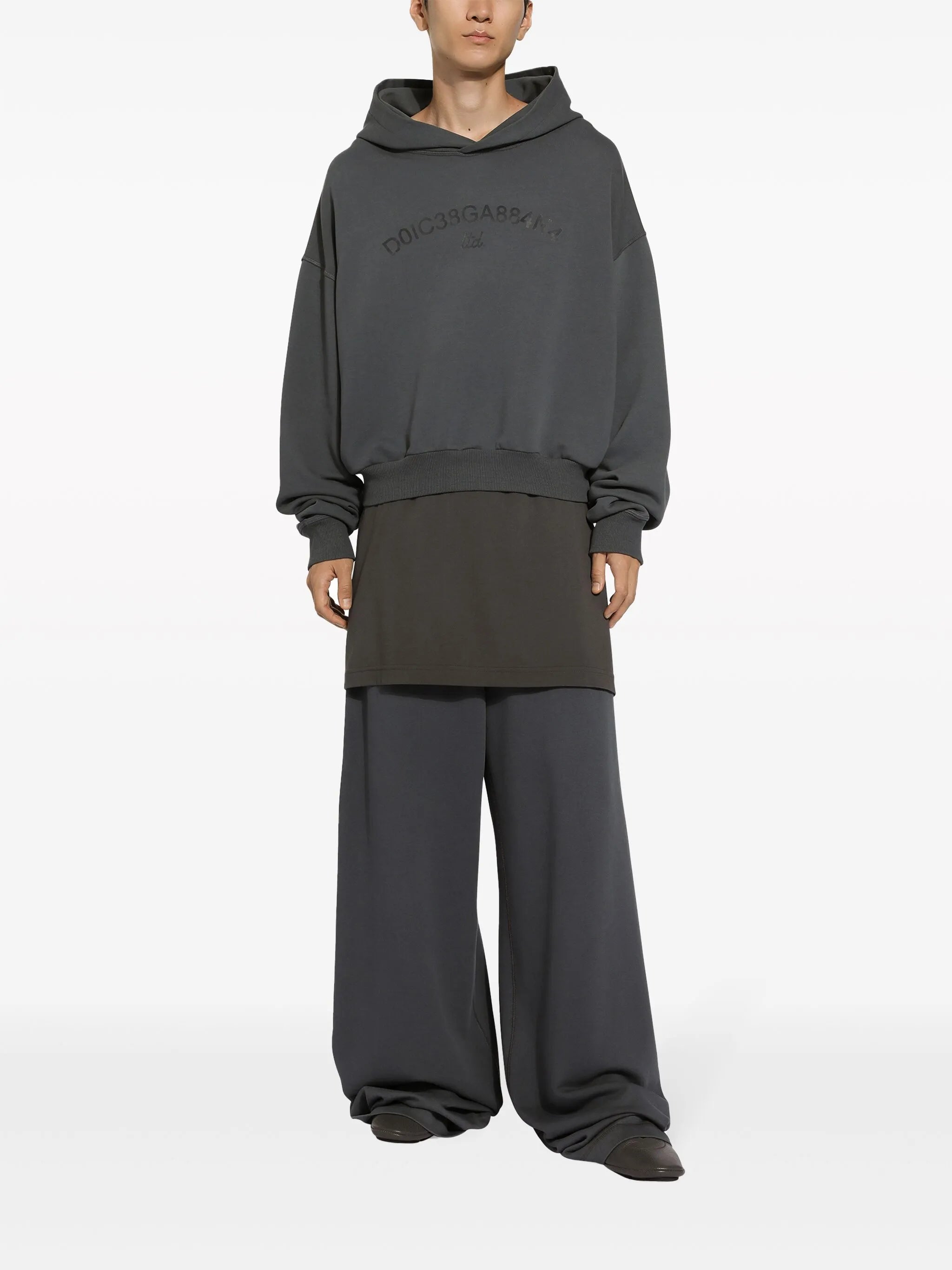 wide-leg cotton track pants