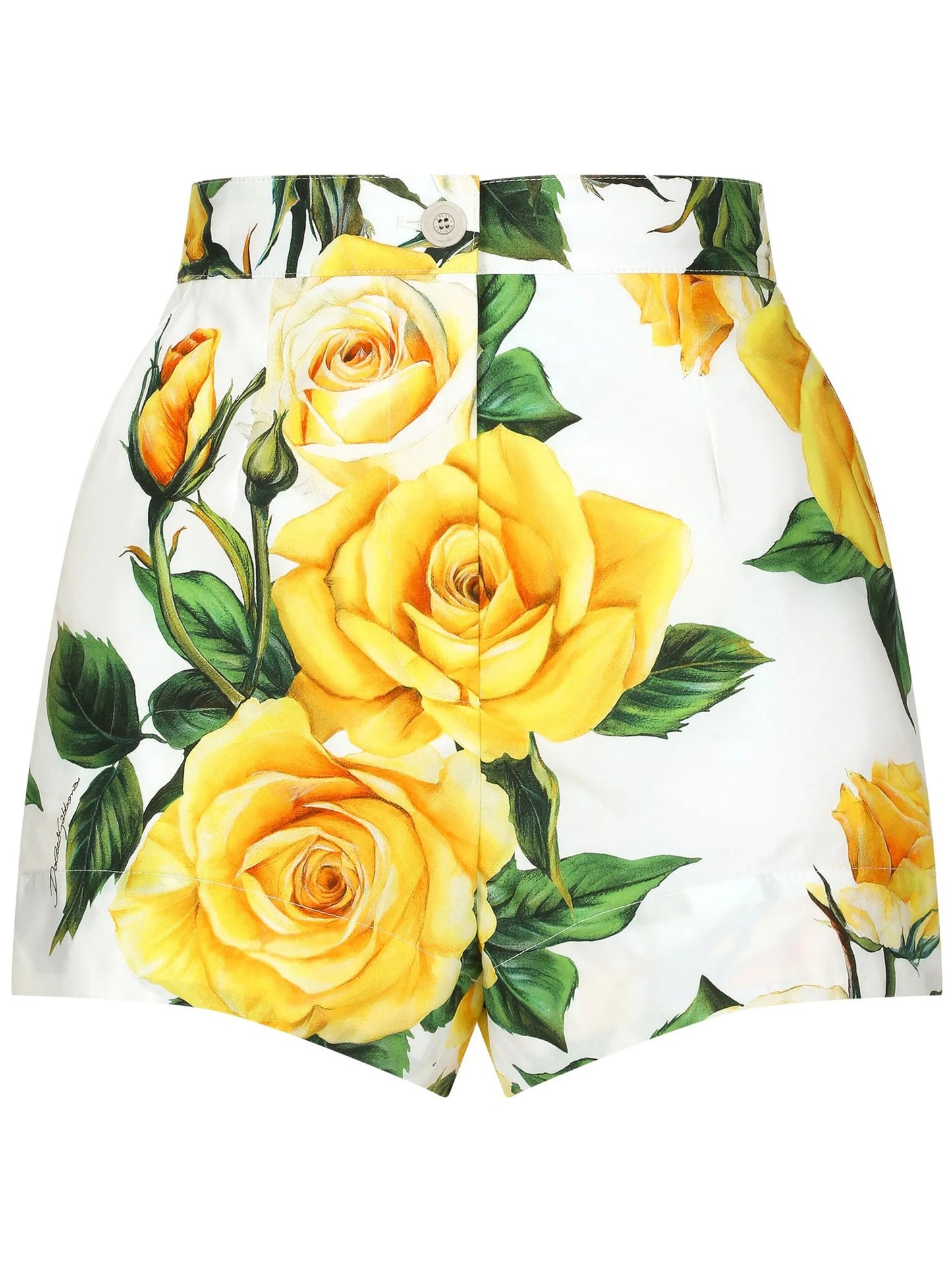 Yellow Rose cotton shorts