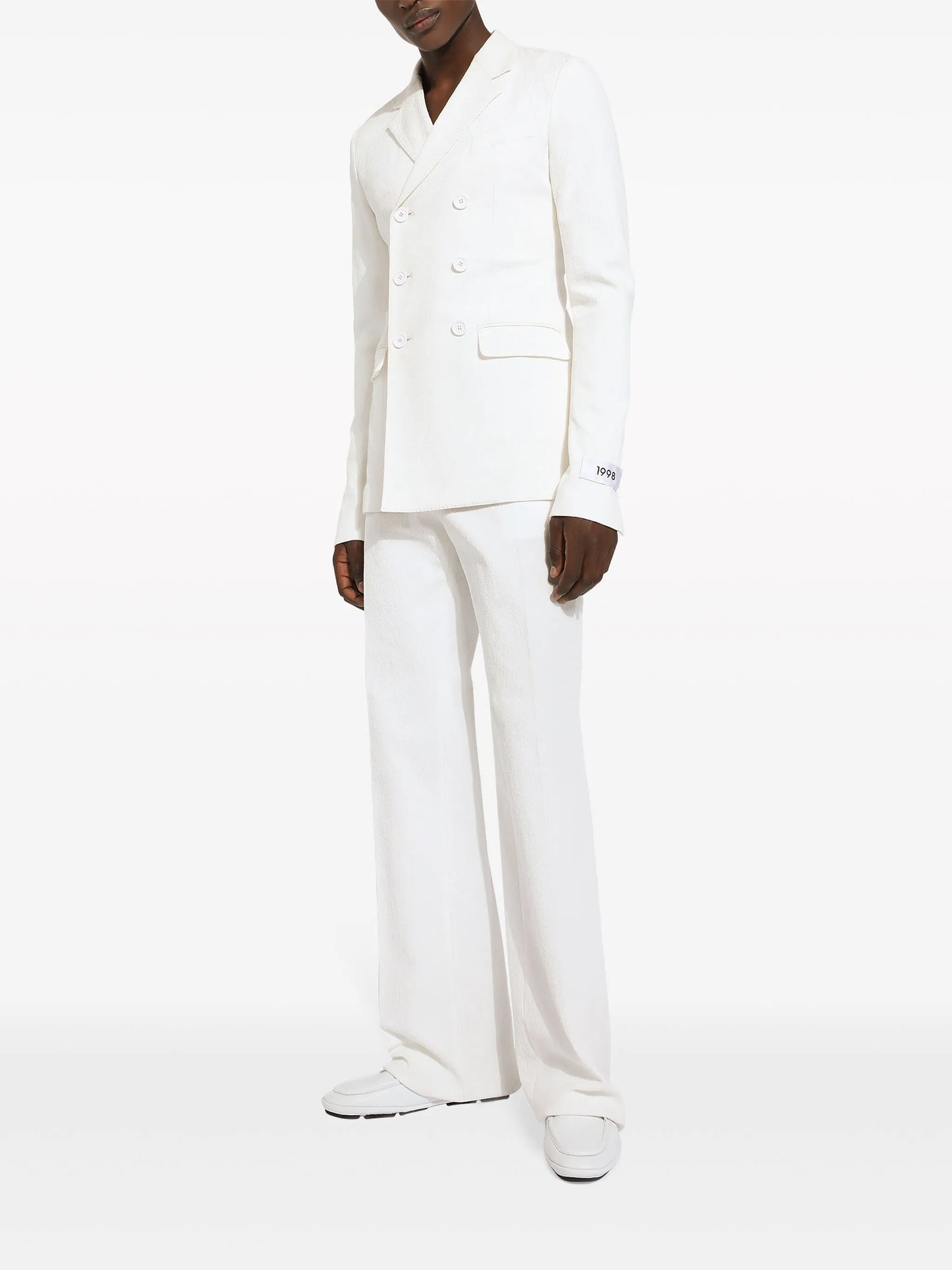 double-breasted crepe blazer