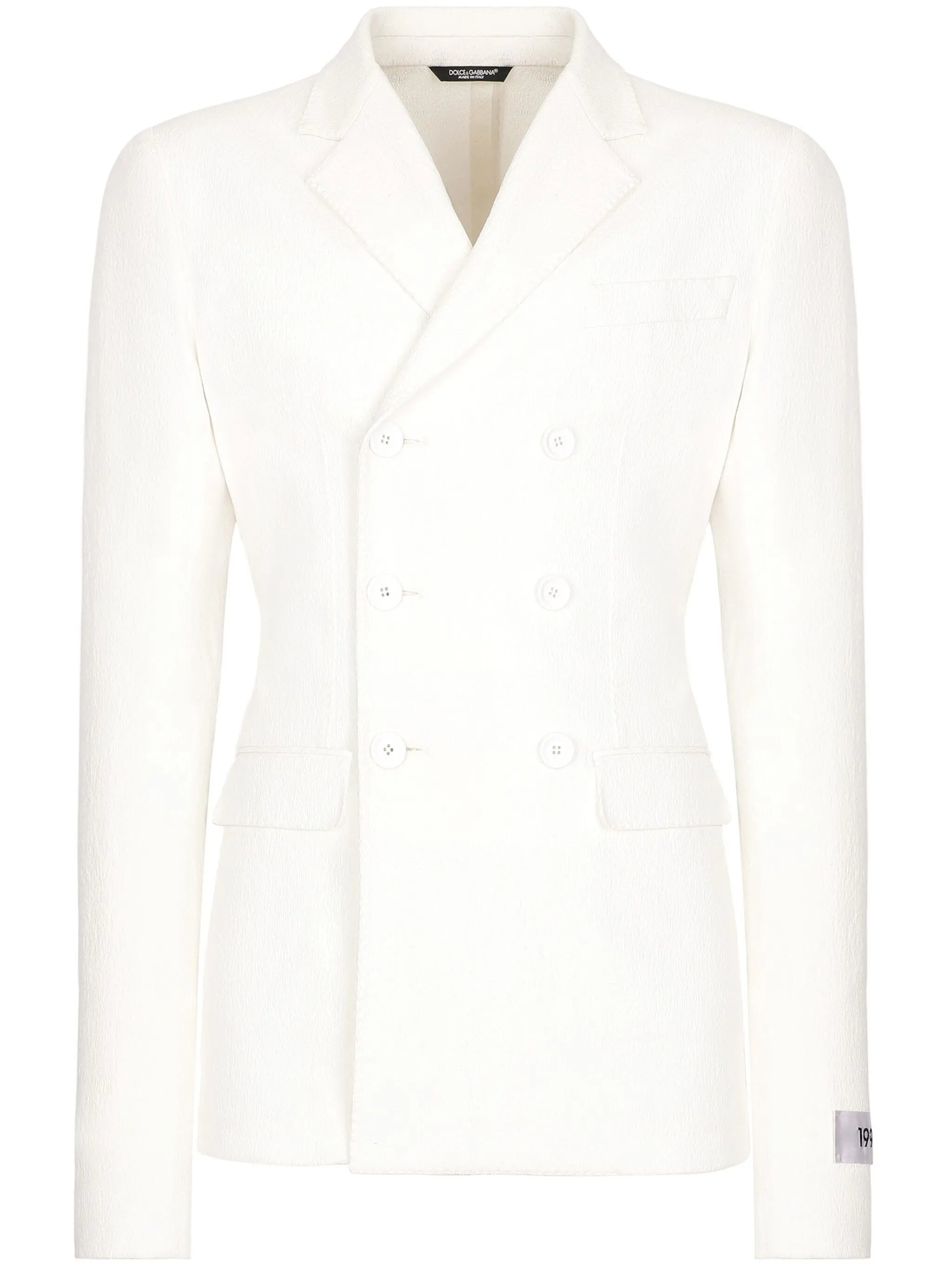 double-breasted crepe blazer