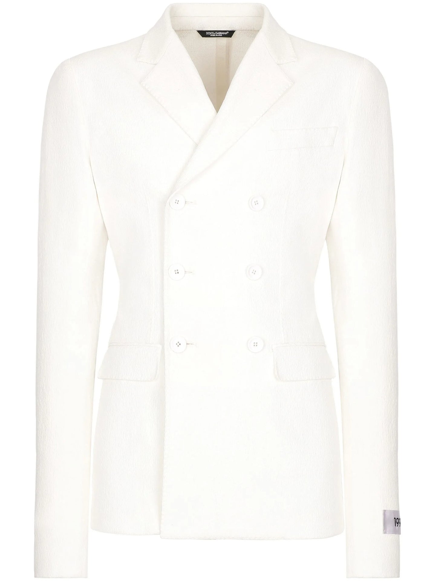 double-breasted crepe blazer
