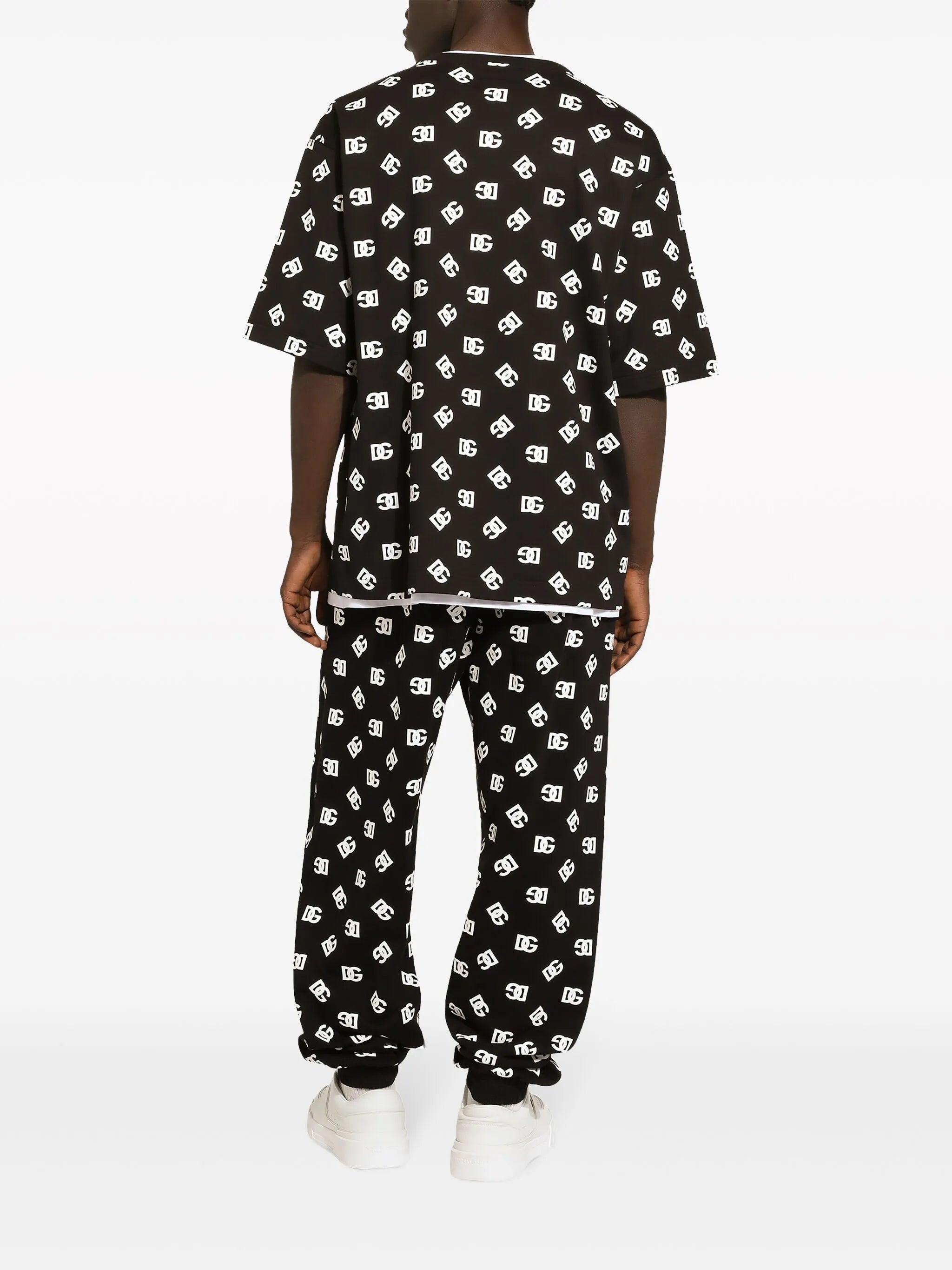 monogram-print cotton T-shirt