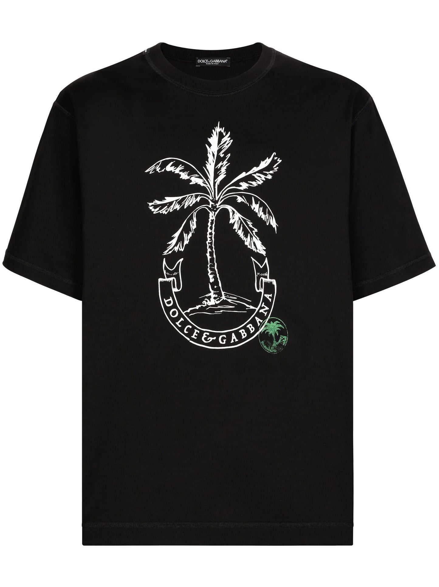 palm-logo print cotton T-shirt