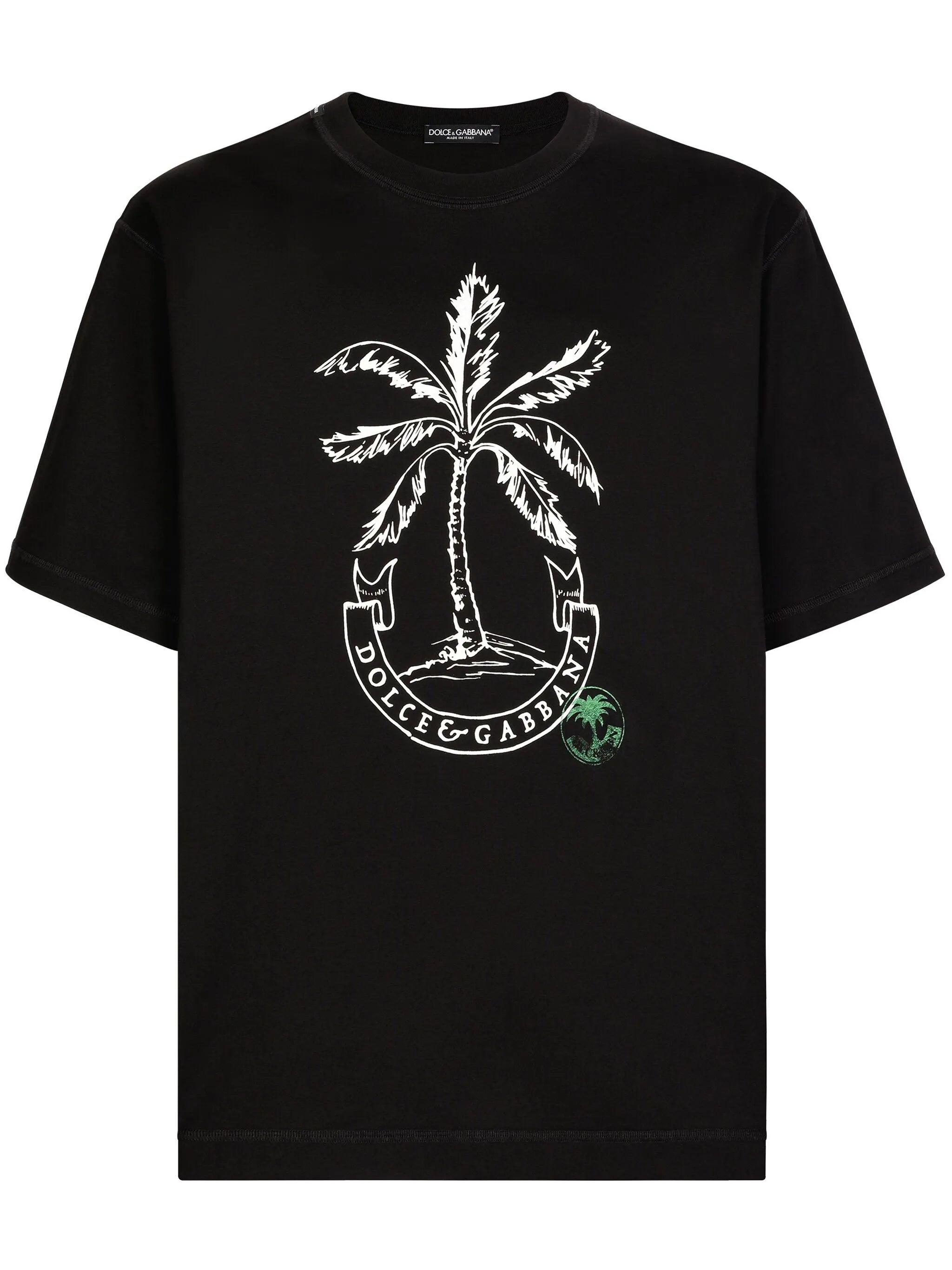 palm-logo print cotton T-shirt