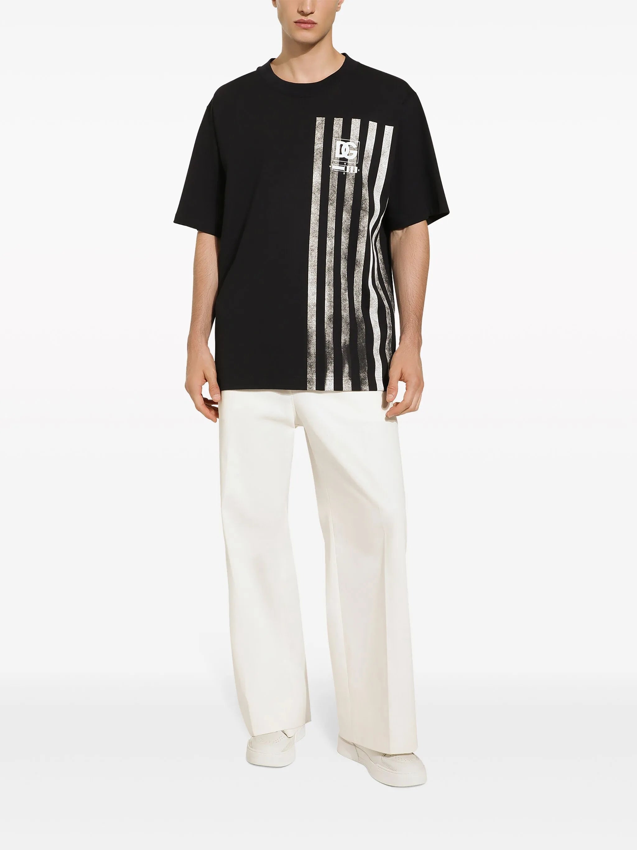 stripe-print cotton T-shirt