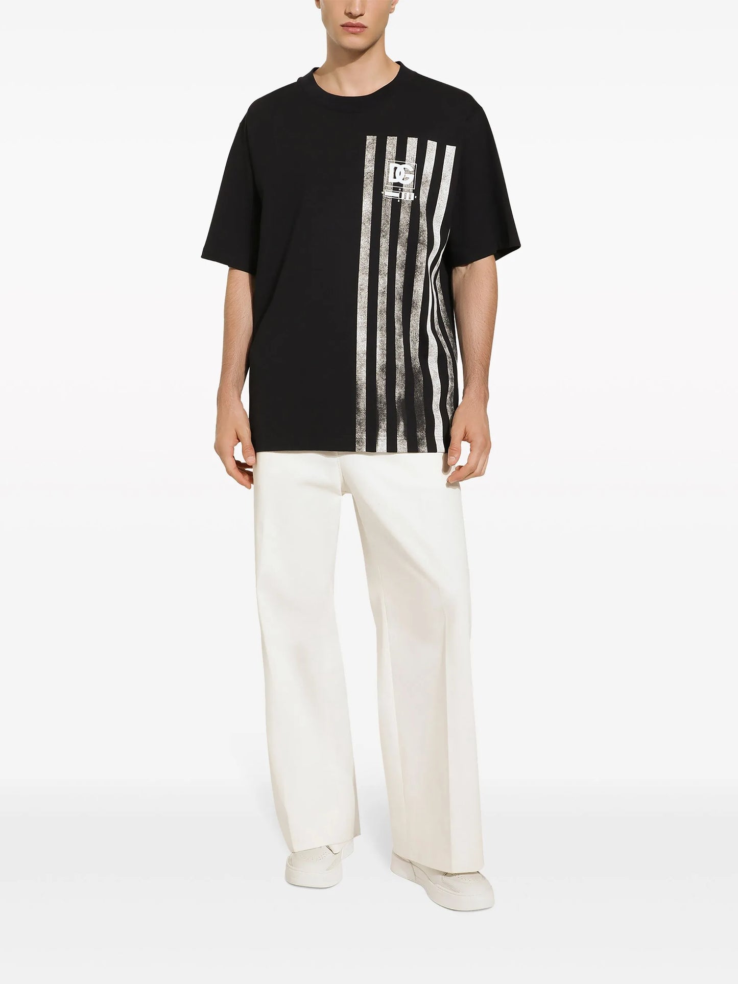 stripe-print cotton T-shirt