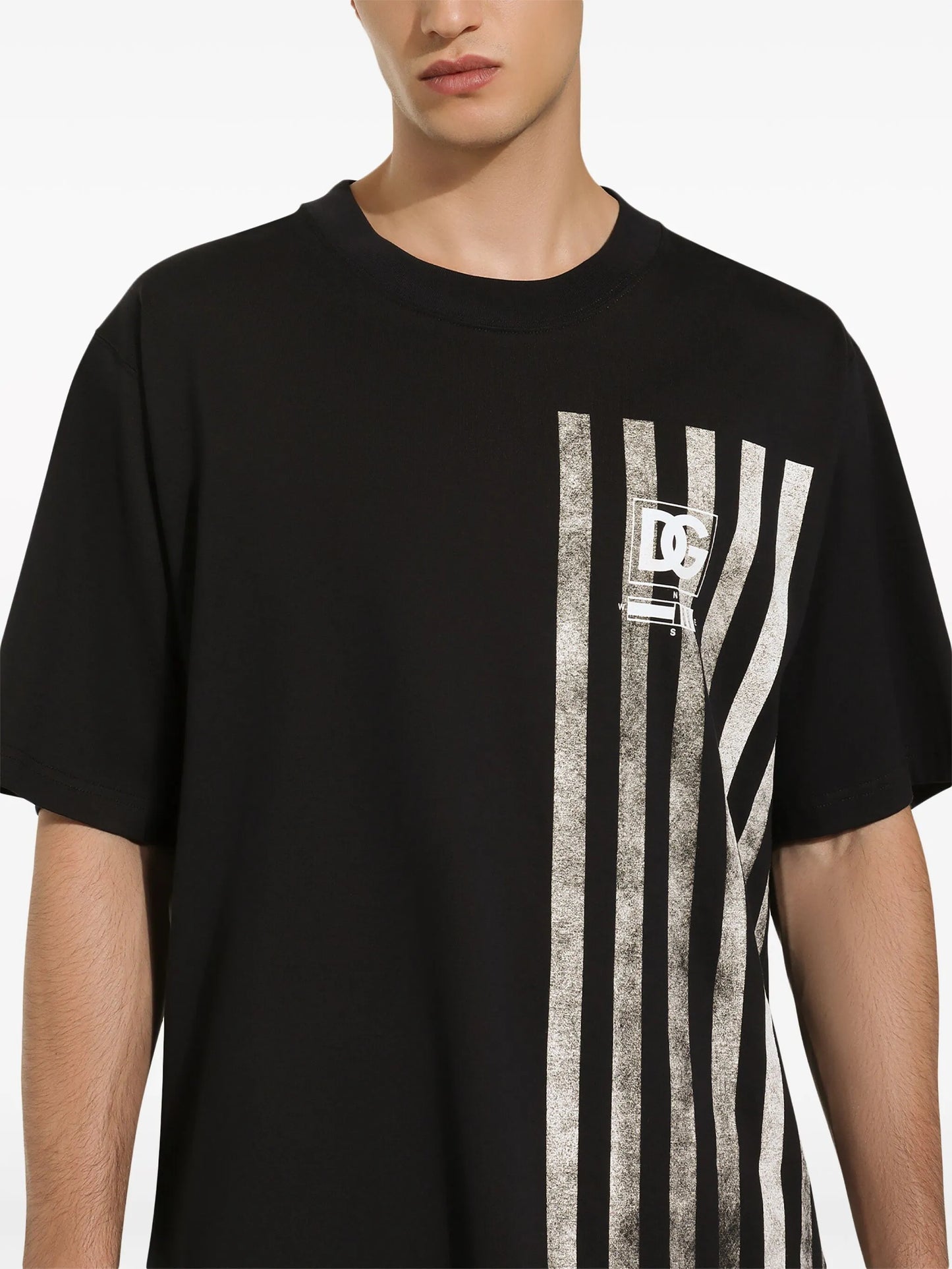 stripe-print cotton T-shirt