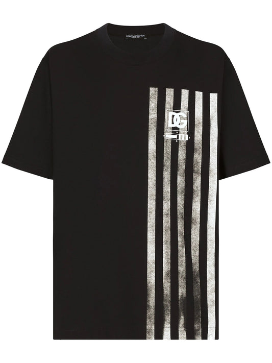 stripe-print cotton T-shirt