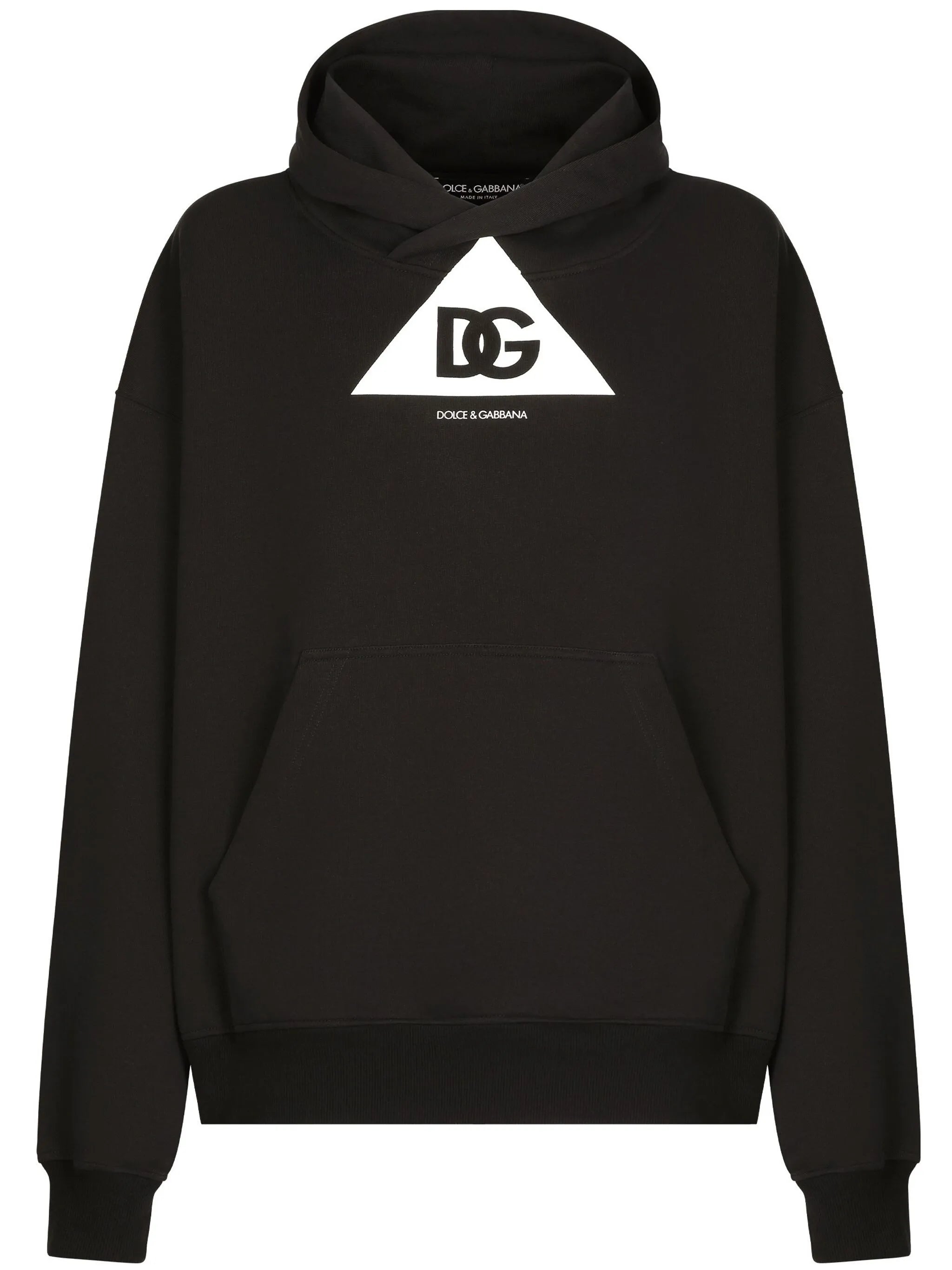logo-print cotton hoodie