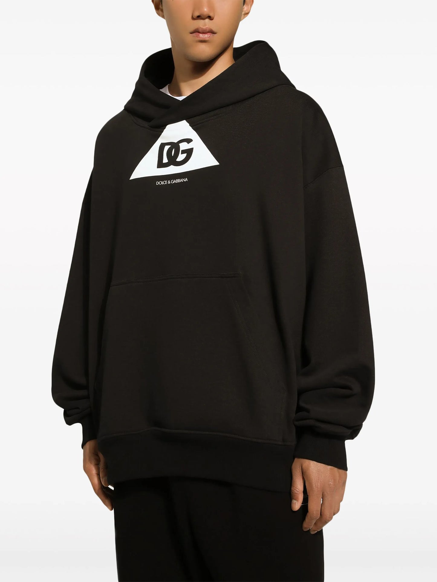 logo-print cotton hoodie