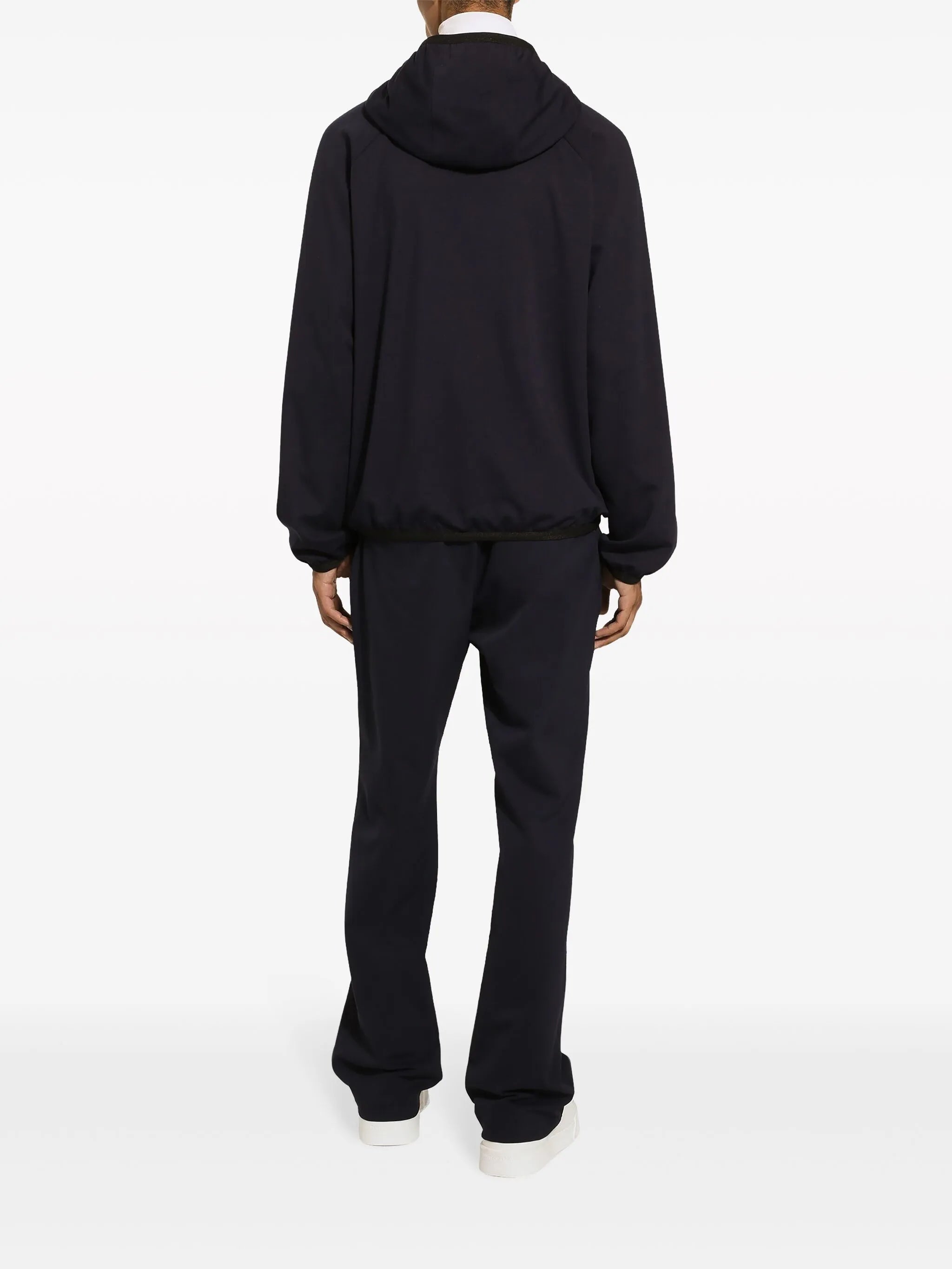 logo-plaque hooded jacket