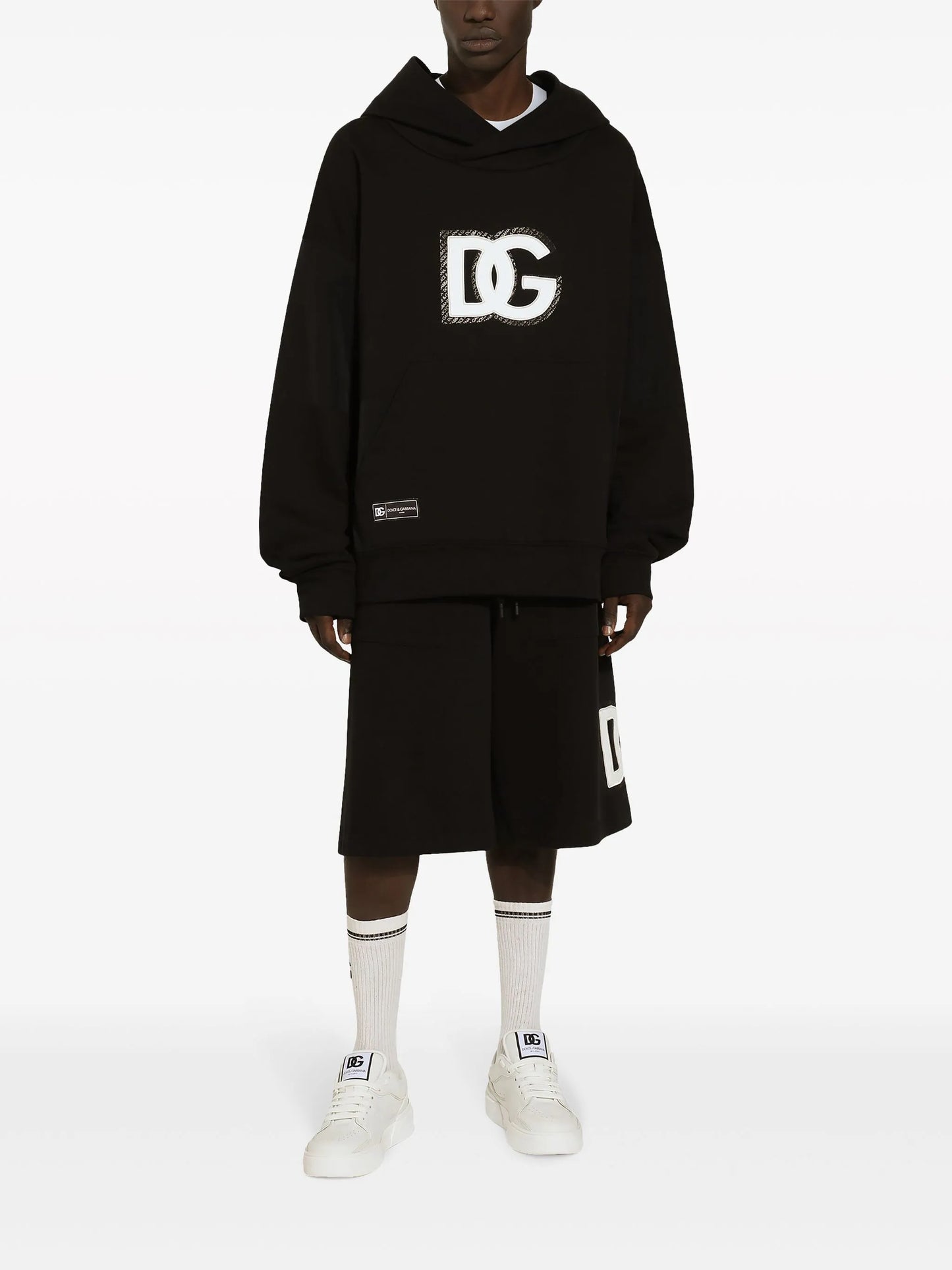 logo-appliqué jersey hoodie