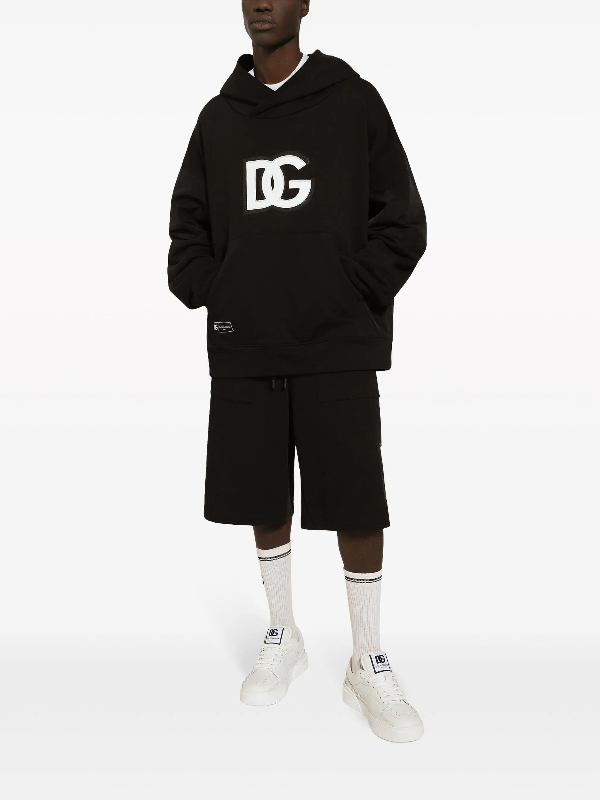 logo-appliqué jersey hoodie
