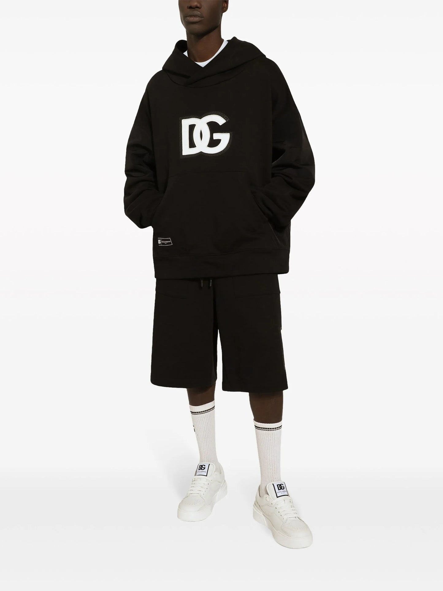 logo-appliqué jersey hoodie