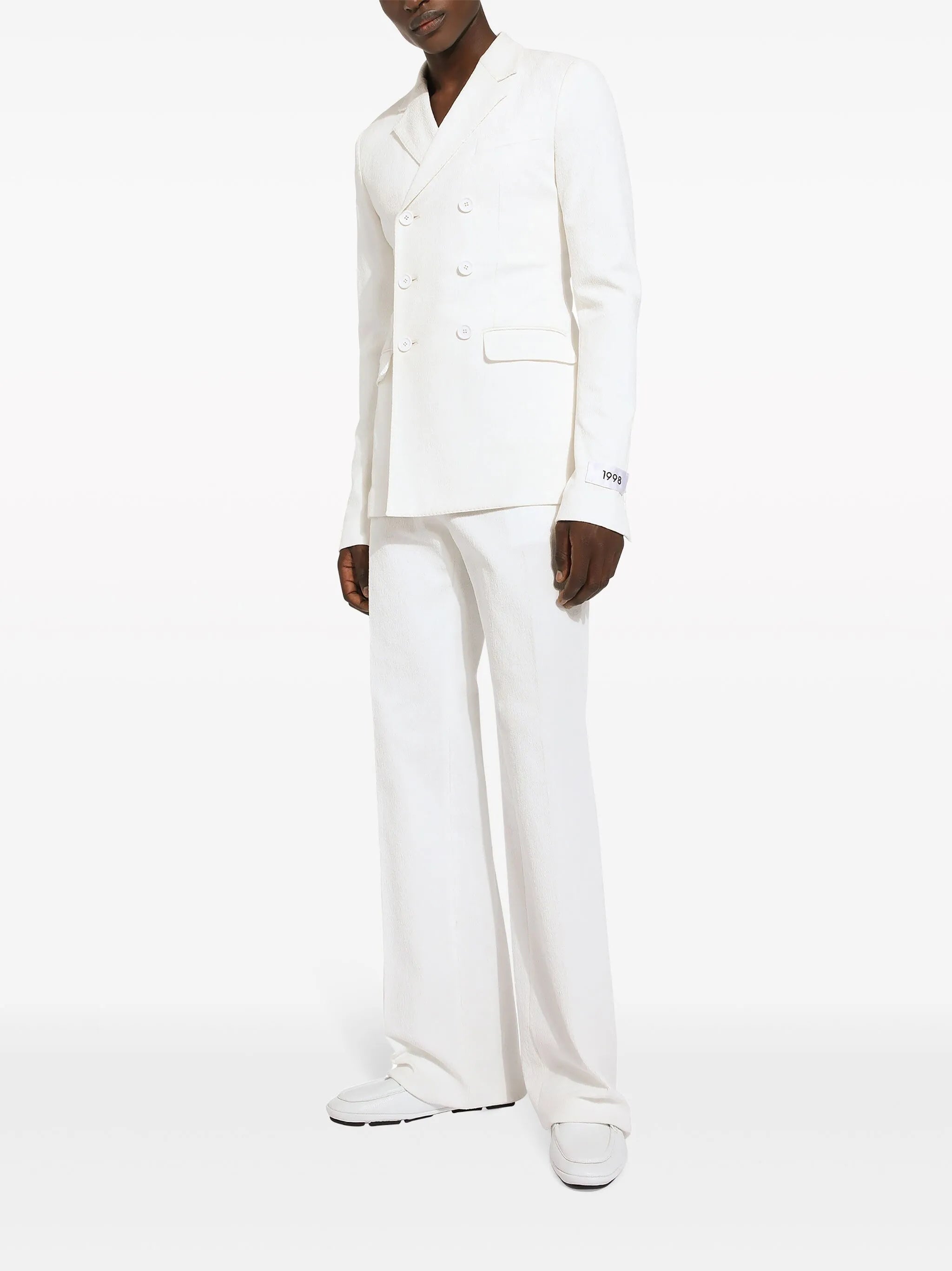straight-leg tailored trousers