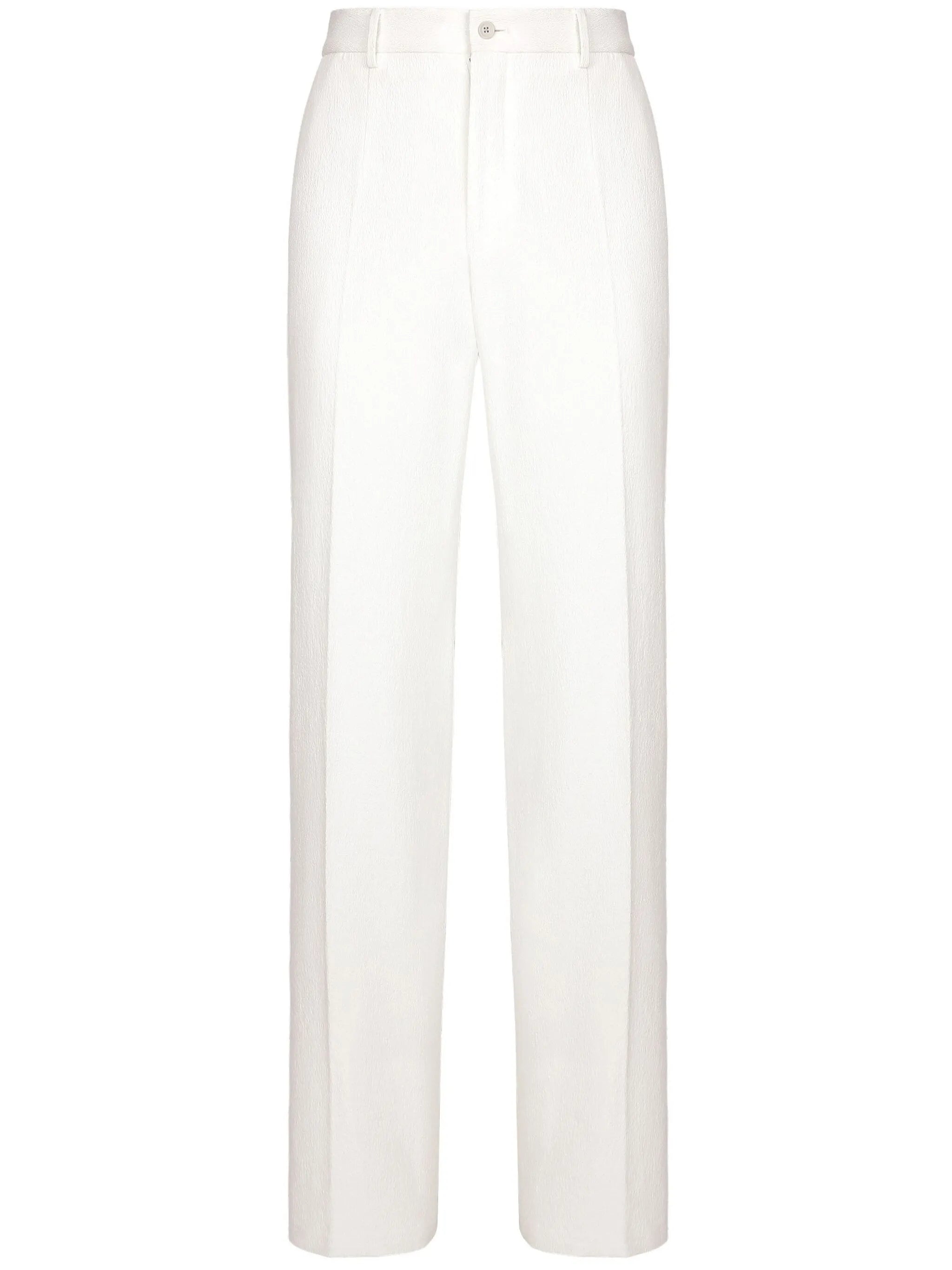 straight-leg tailored trousers
