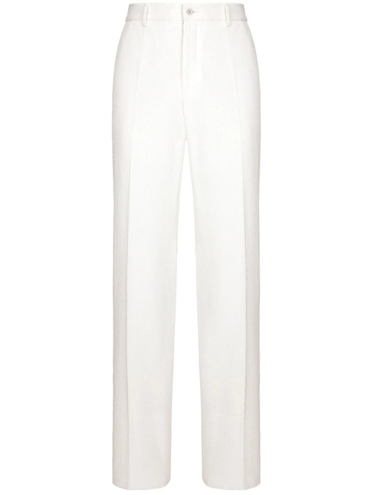 straight-leg tailored trousers