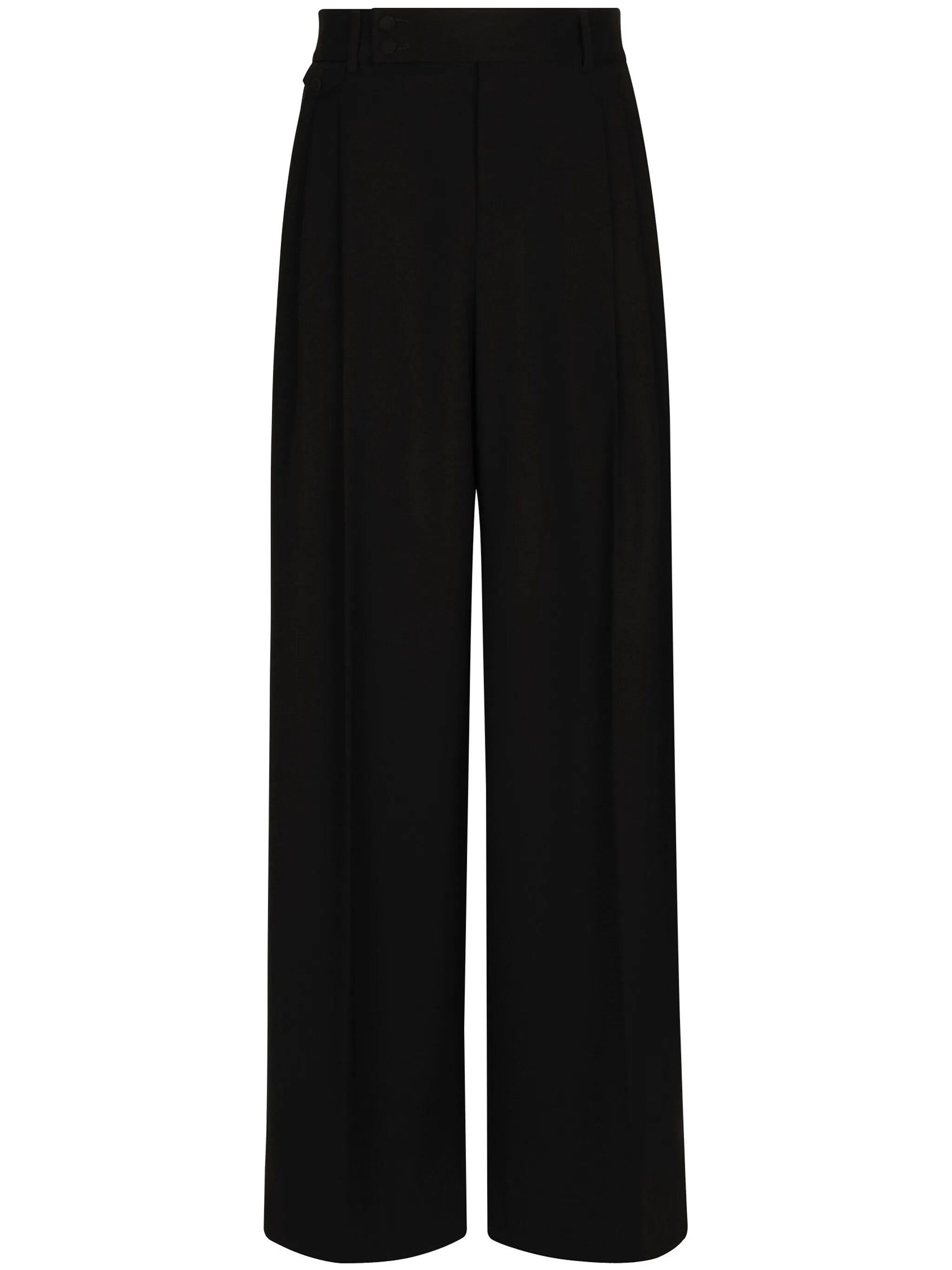 wide-leg virgin-wool trousers