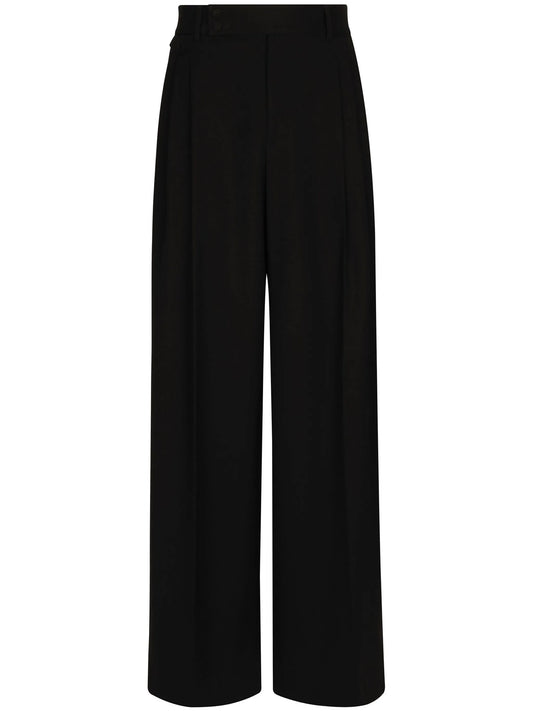 wide-leg virgin-wool trousers