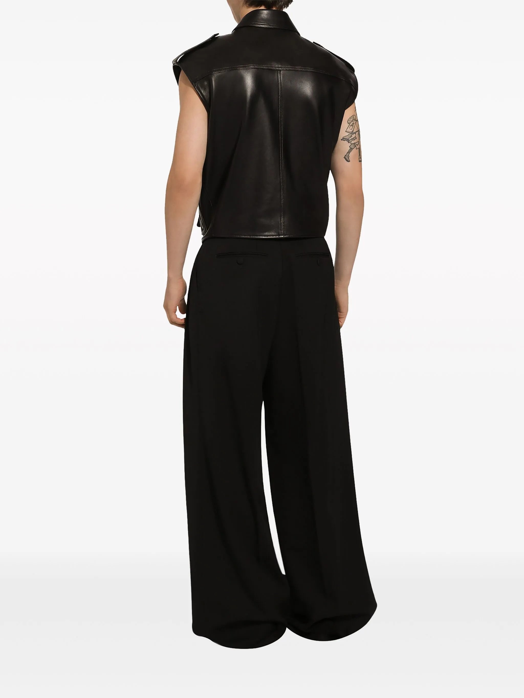 wide-leg virgin-wool trousers