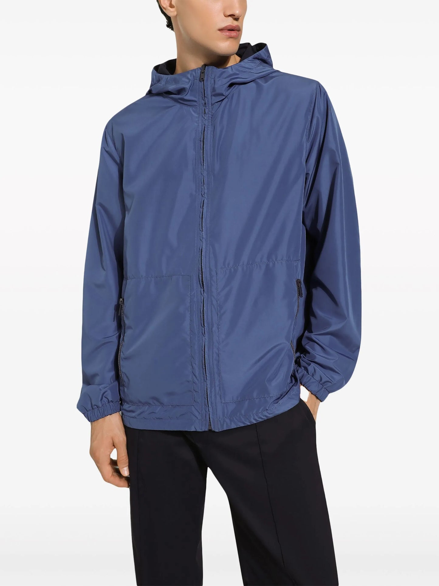 logo-print reversible parka