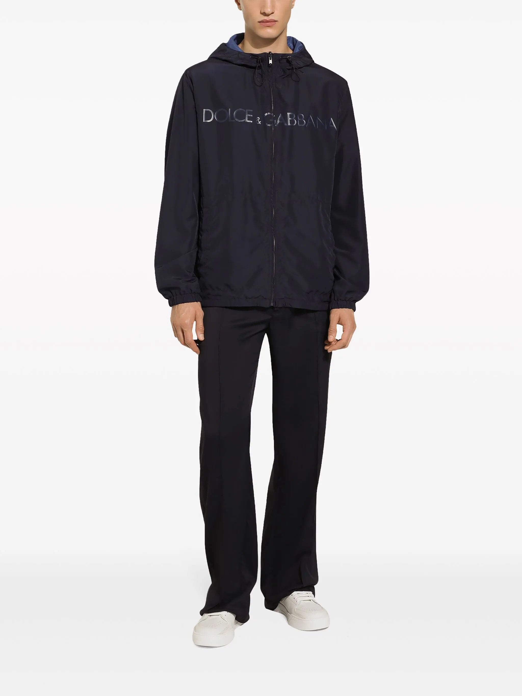 logo-print reversible parka