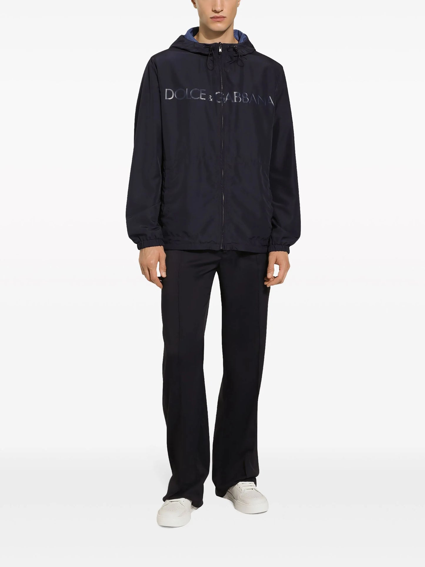 logo-print reversible parka