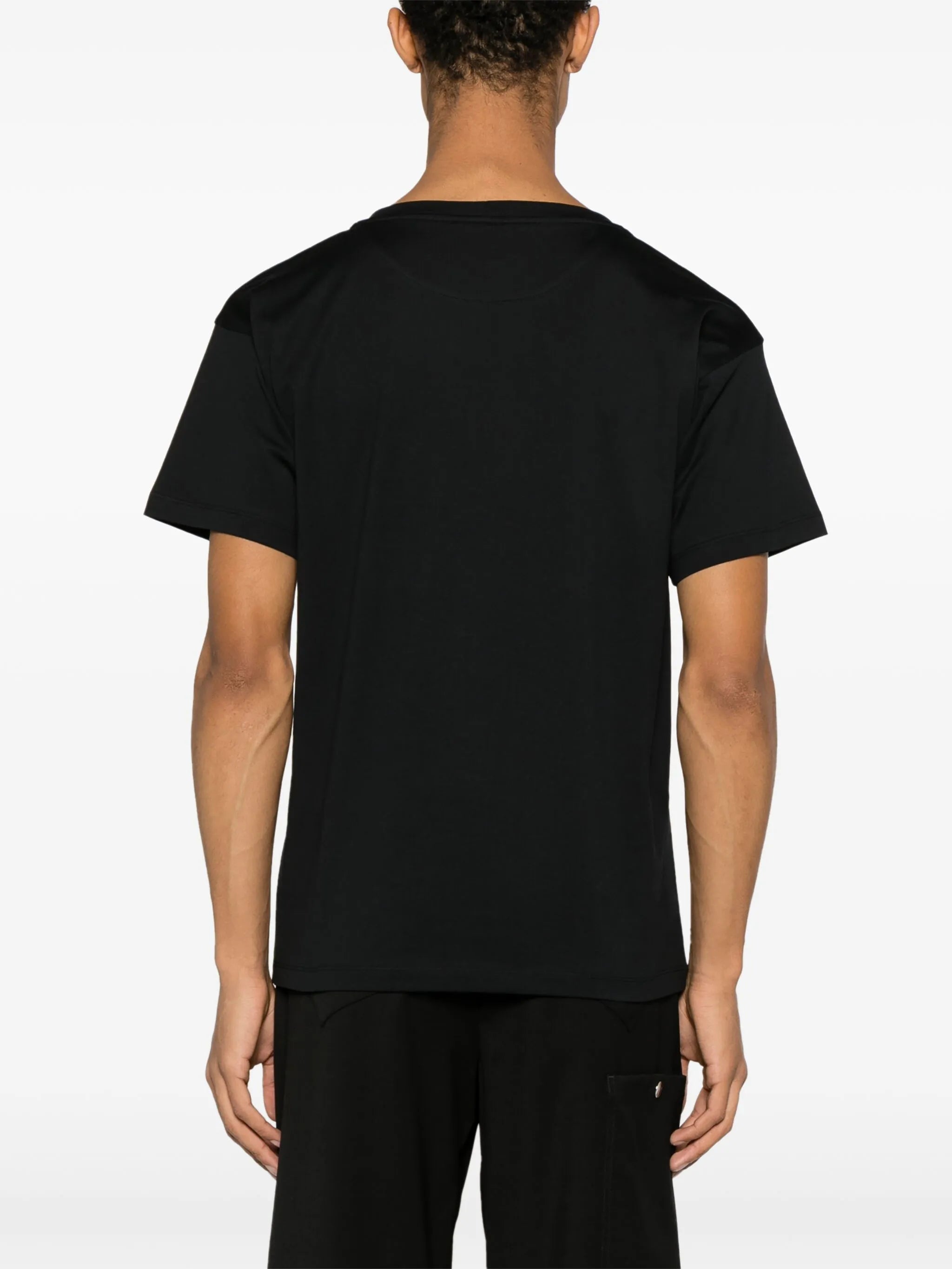 metallic logo-print T-shirt