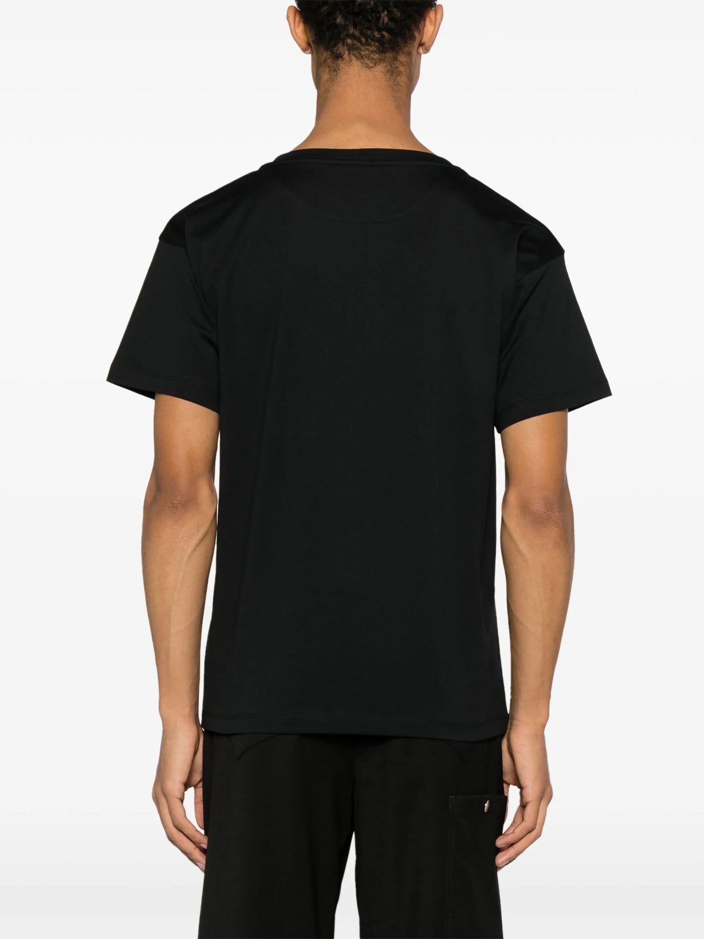 metallic logo-print T-shirt