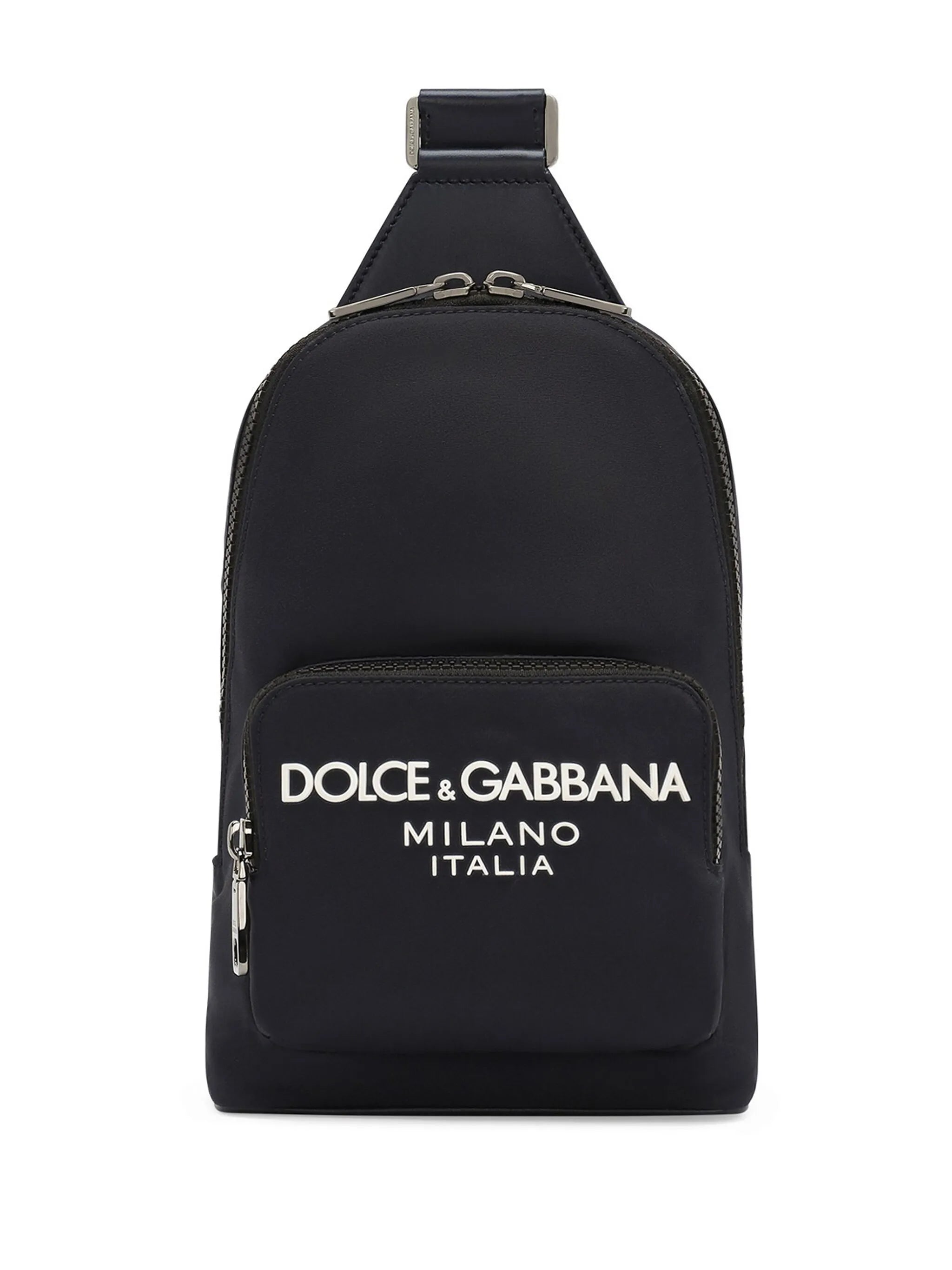 logo-lettering cross body backpack