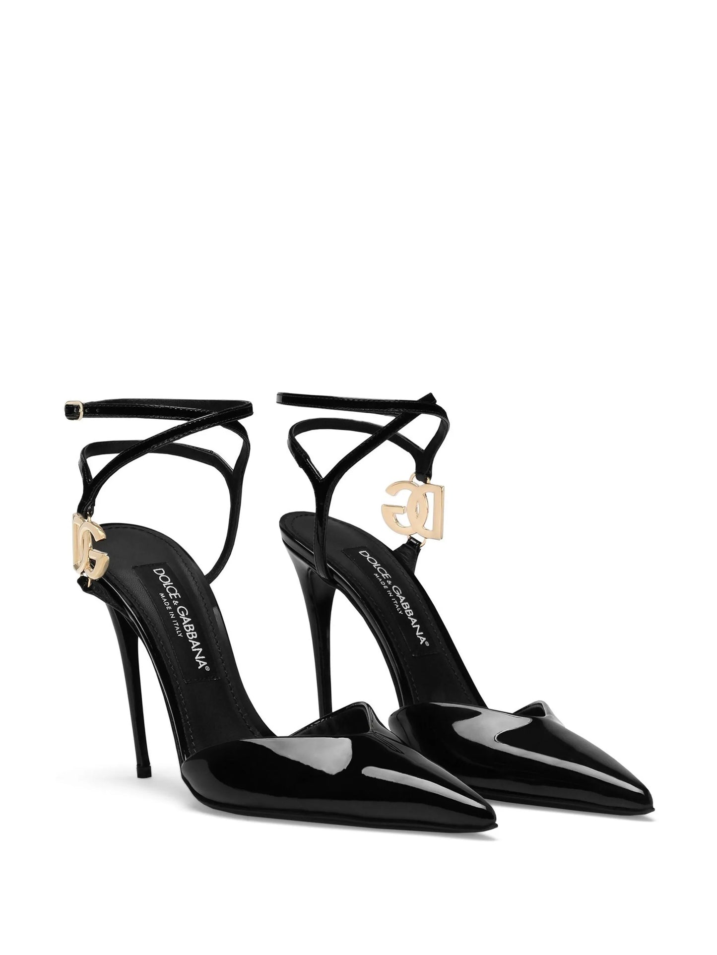 DG logo-plaque leather pumps