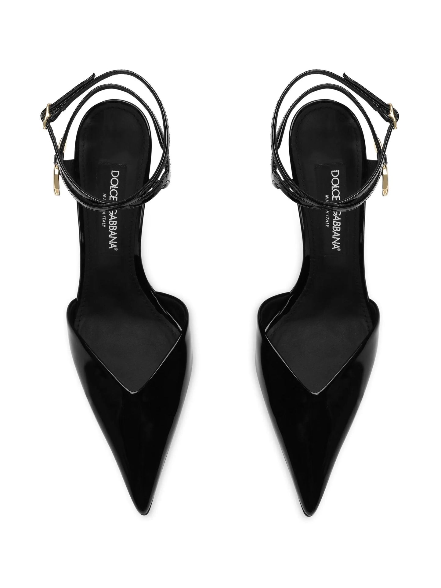 DG logo-plaque leather pumps