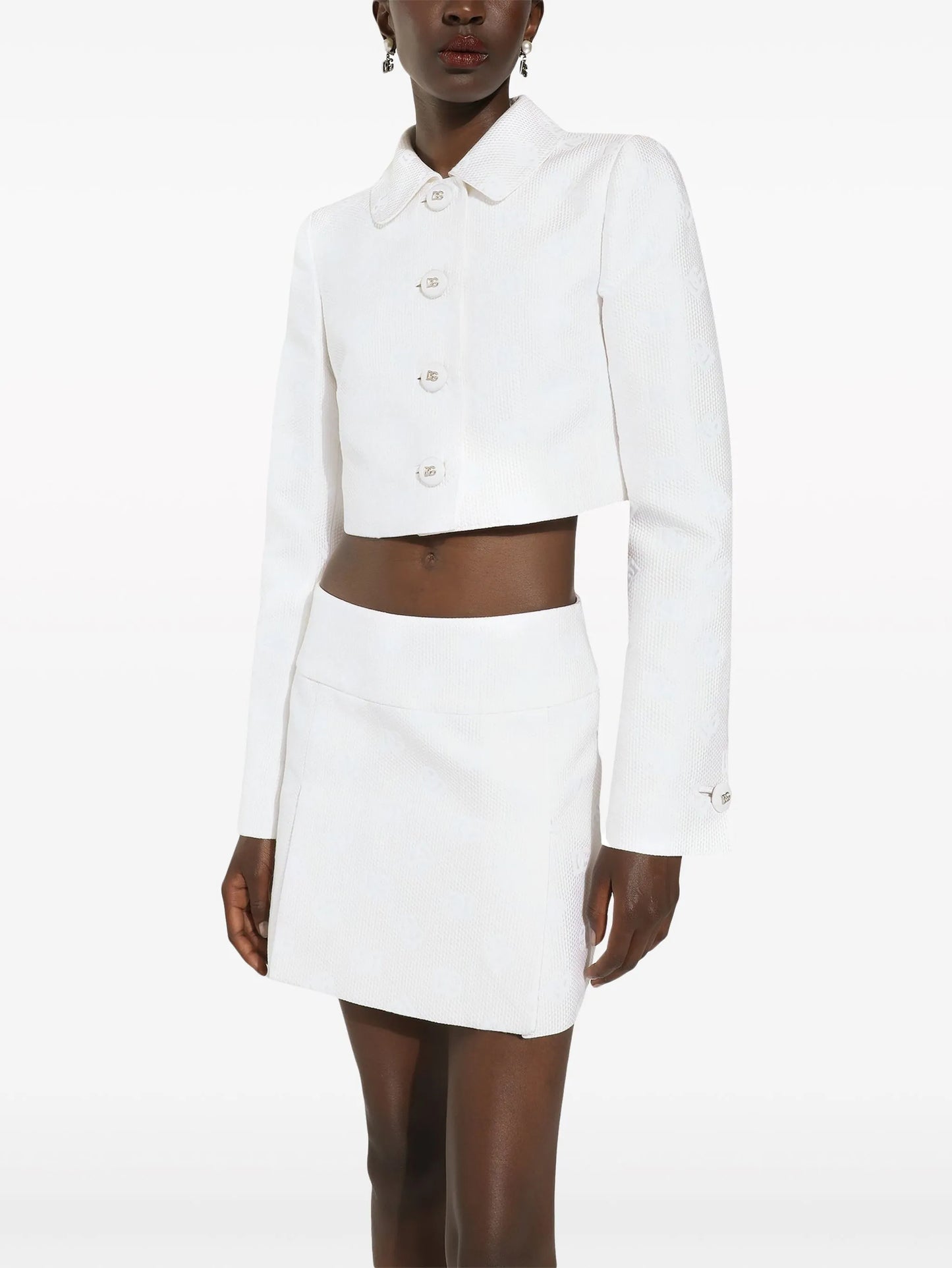 DG logo-jacquard miniskirt