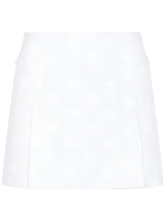 DG logo-jacquard miniskirt