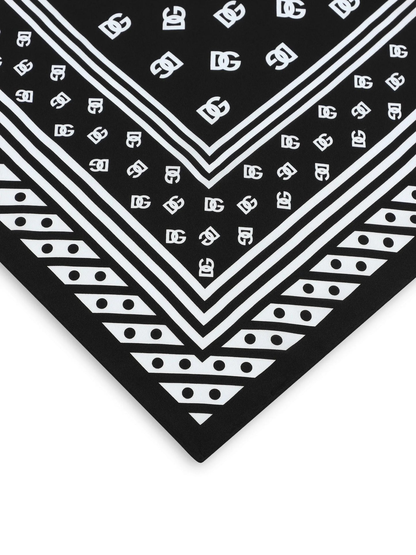 logo-print silk scarf