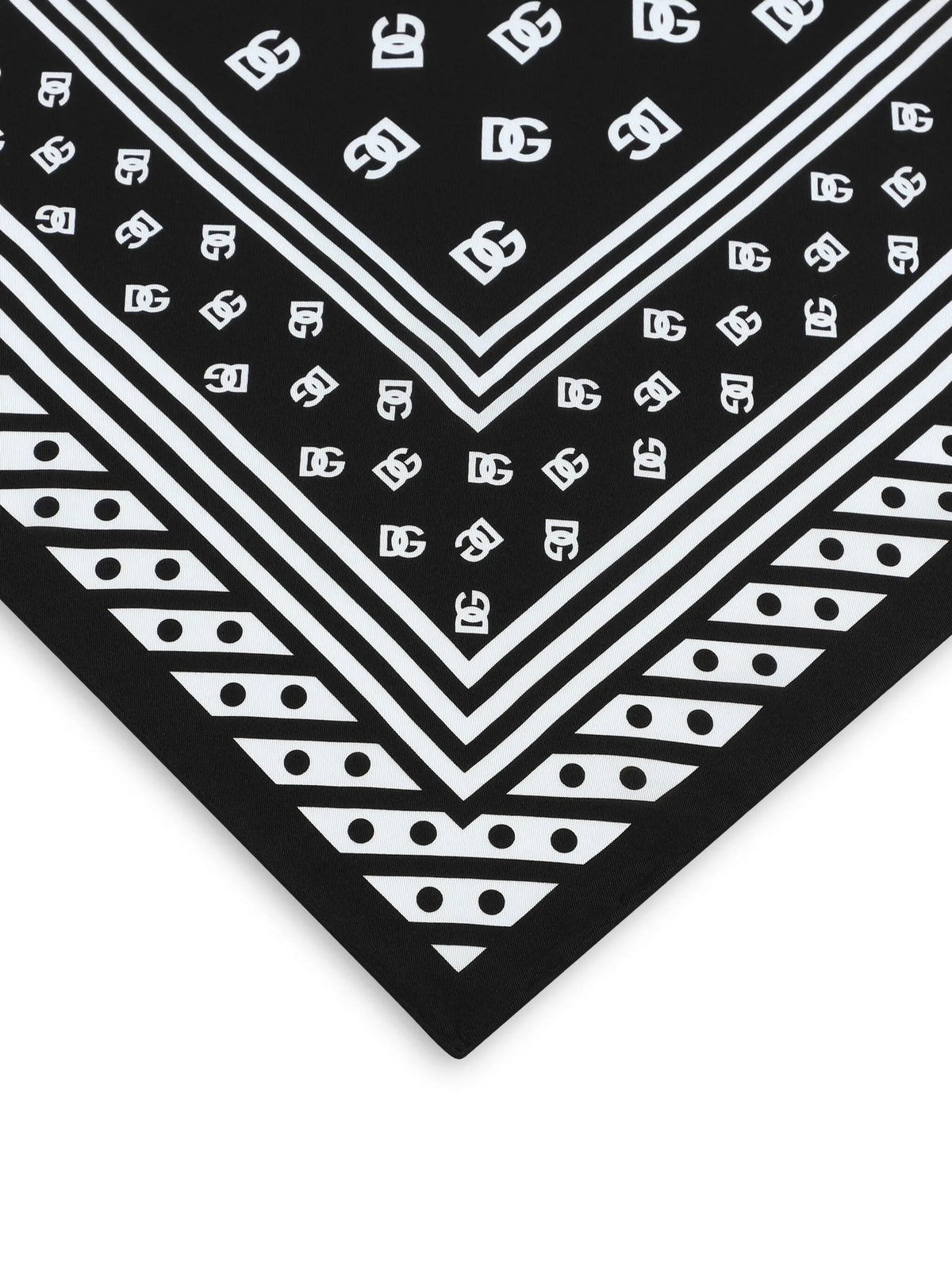 DC logo-print silk scarf