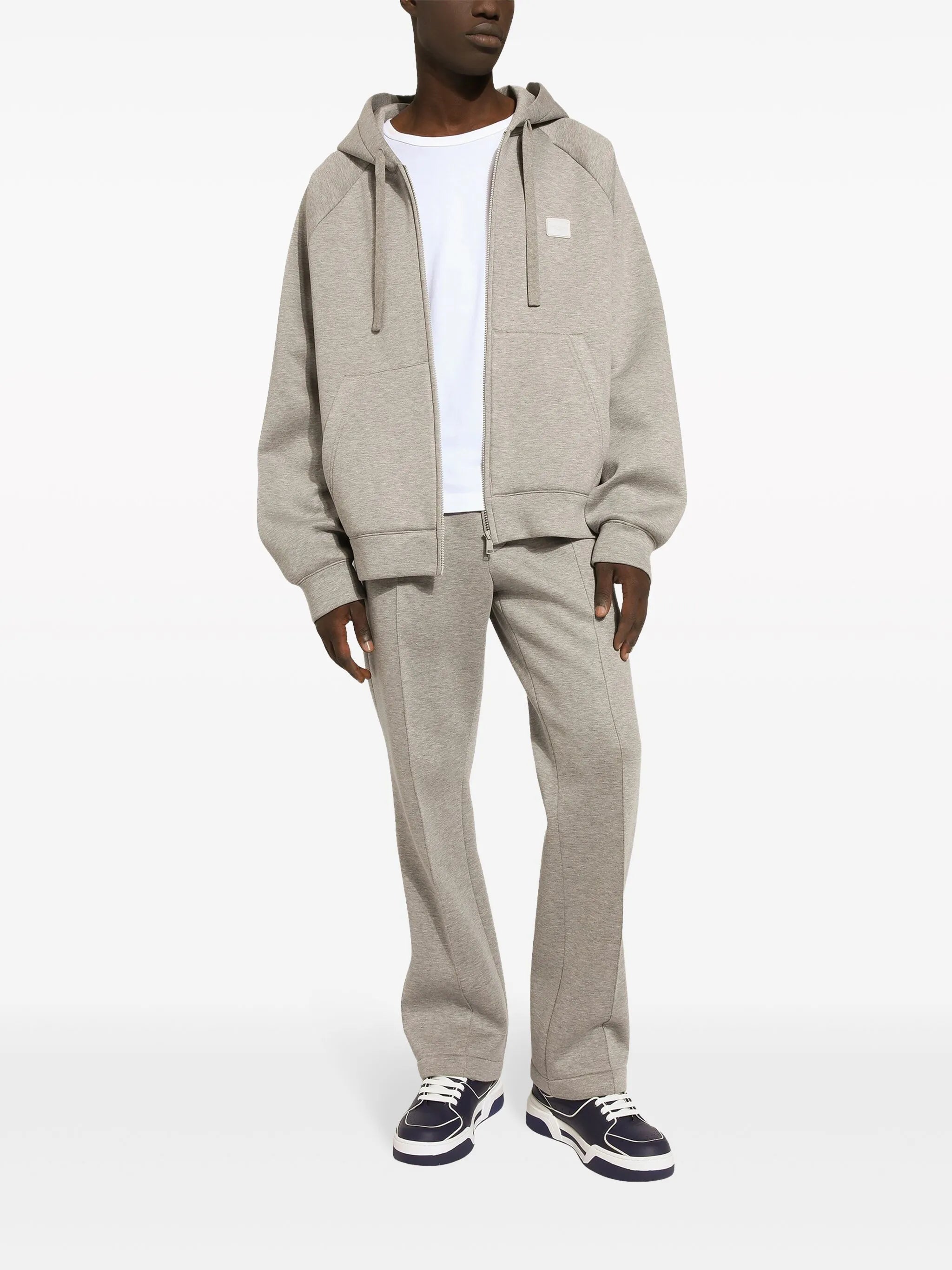 logo-appliqué zip-up hoodie