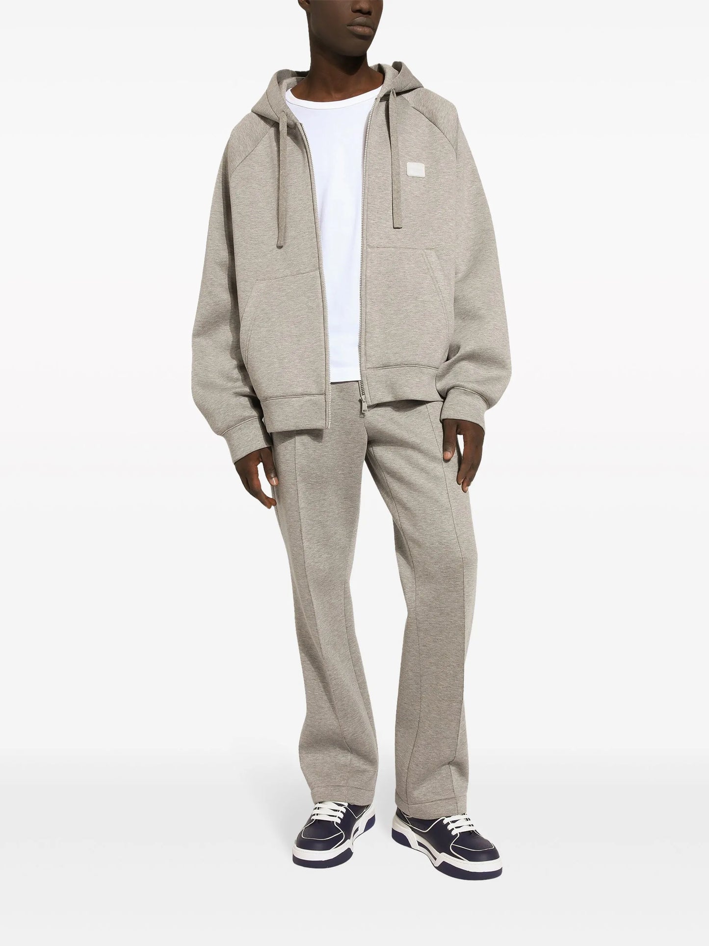 logo-appliqué zip-up hoodie