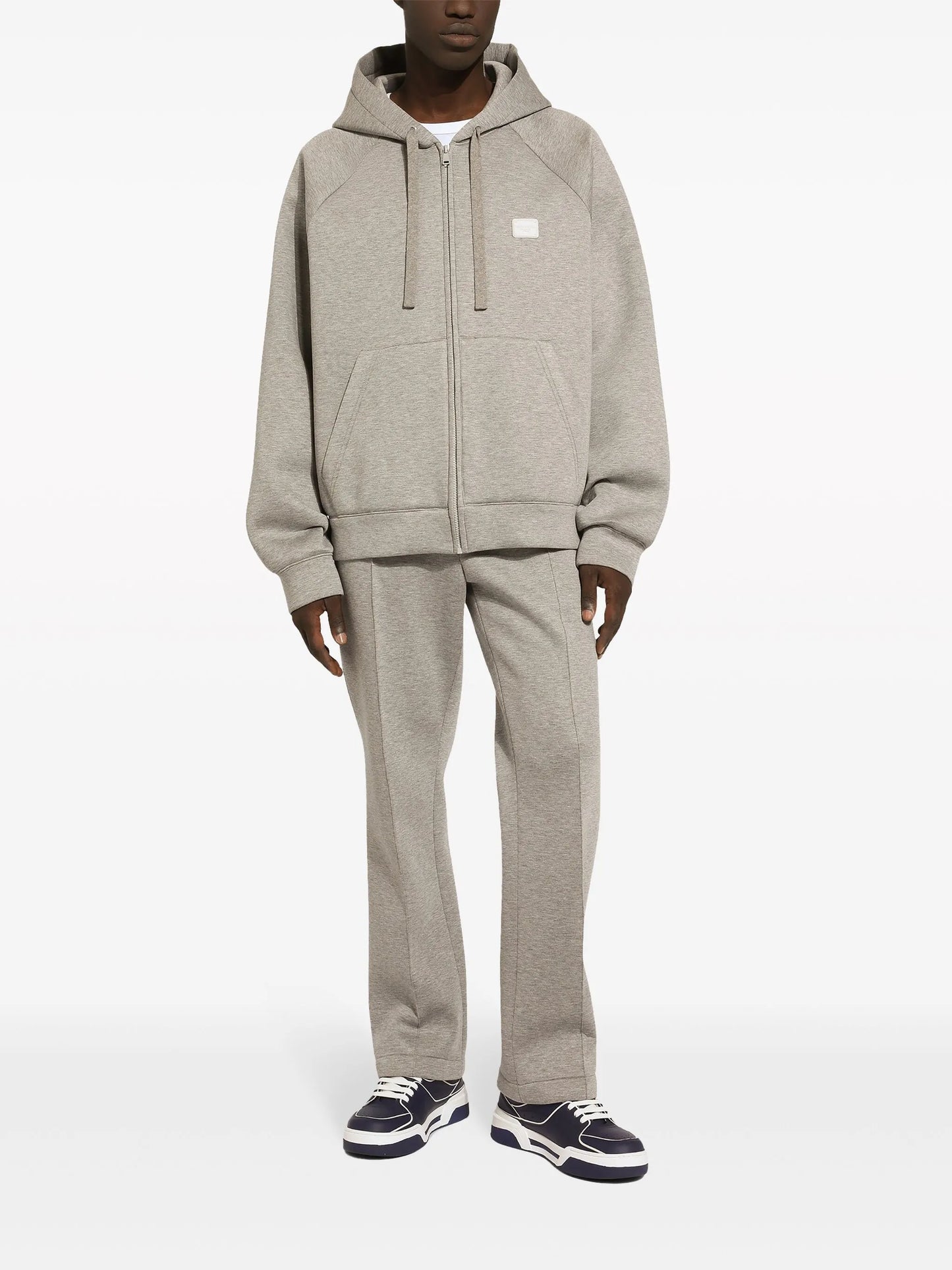logo-appliqué zip-up hoodie
