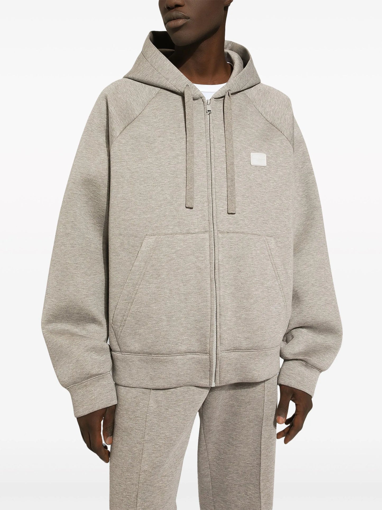 logo-appliqué zip-up hoodie