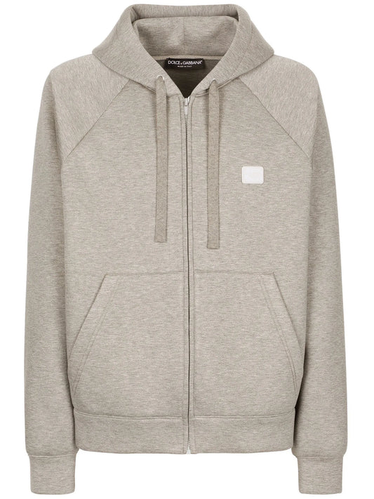 logo-appliqué zip-up hoodie