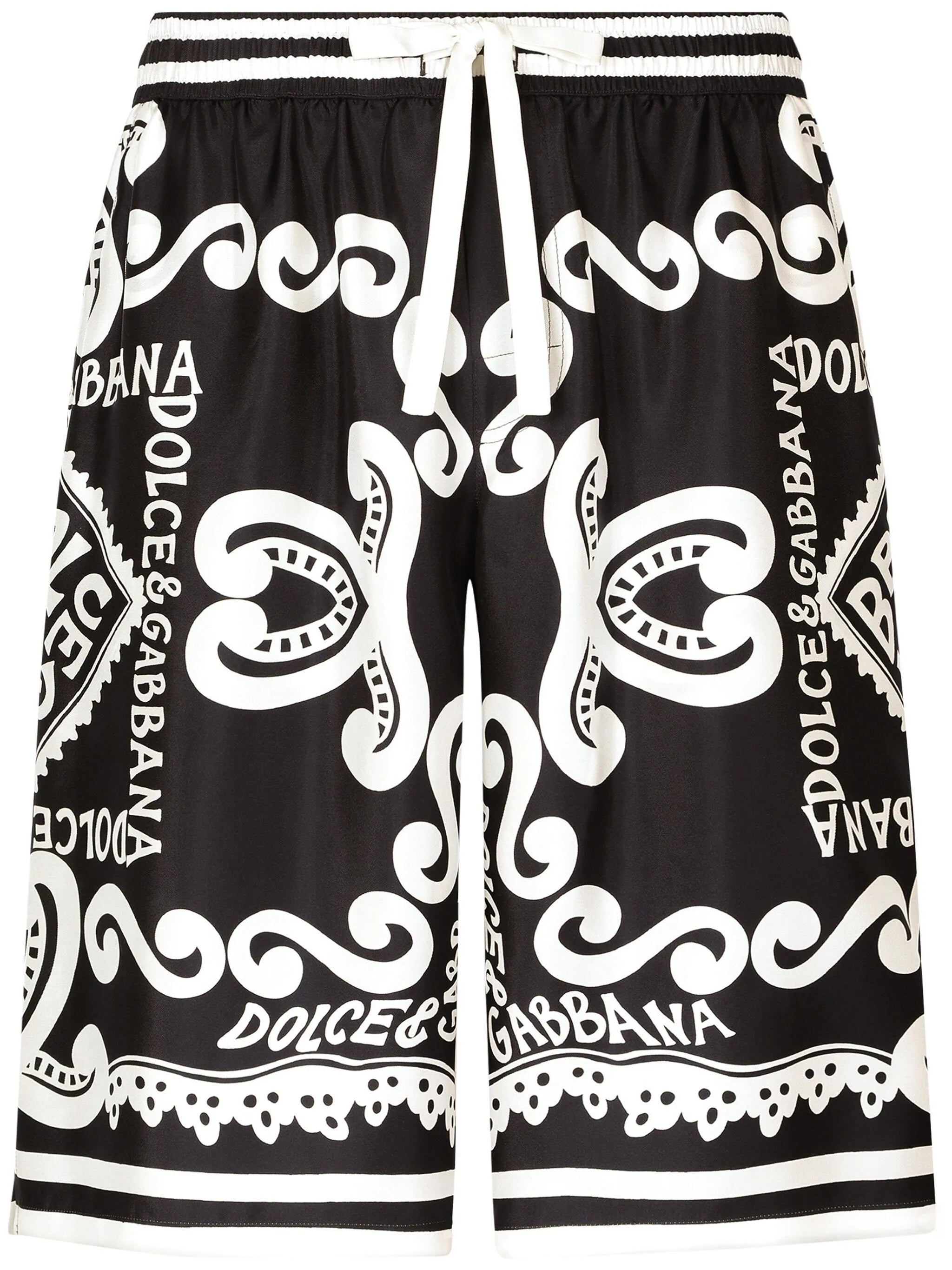 logo-print silk shorts