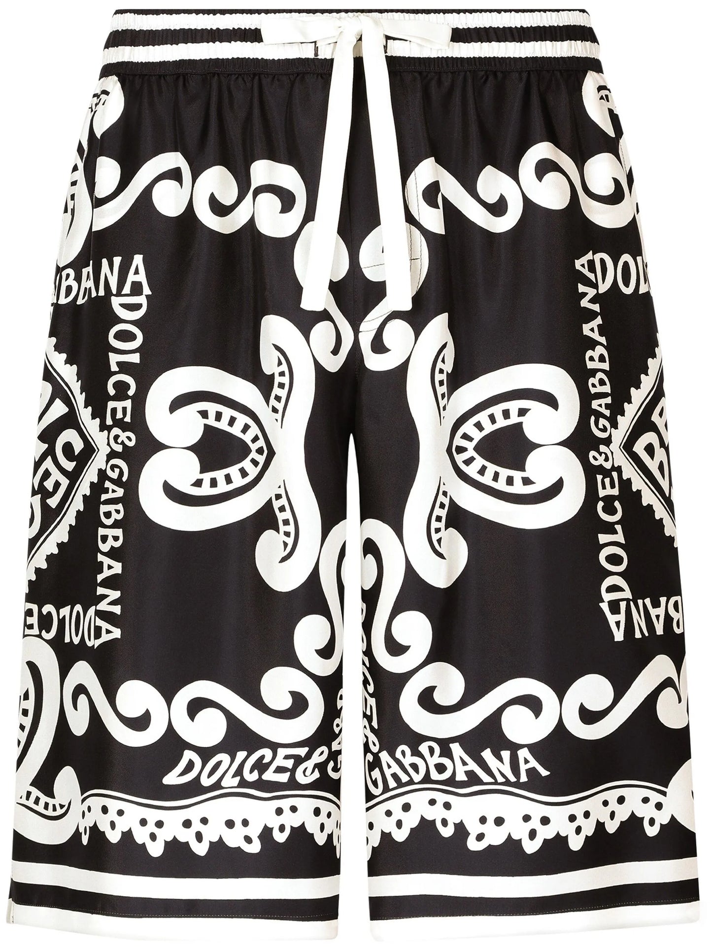 logo-print silk shorts