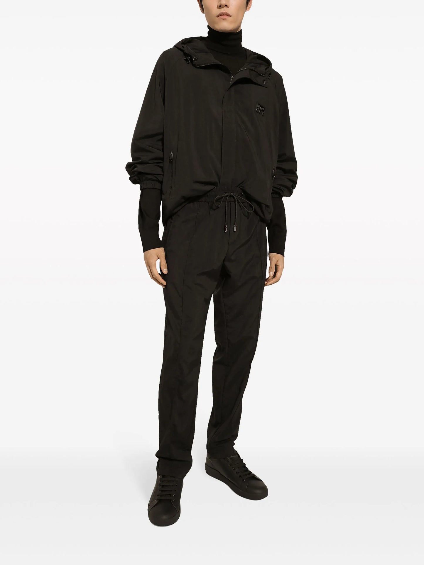 logo-plaque drawstring track pants