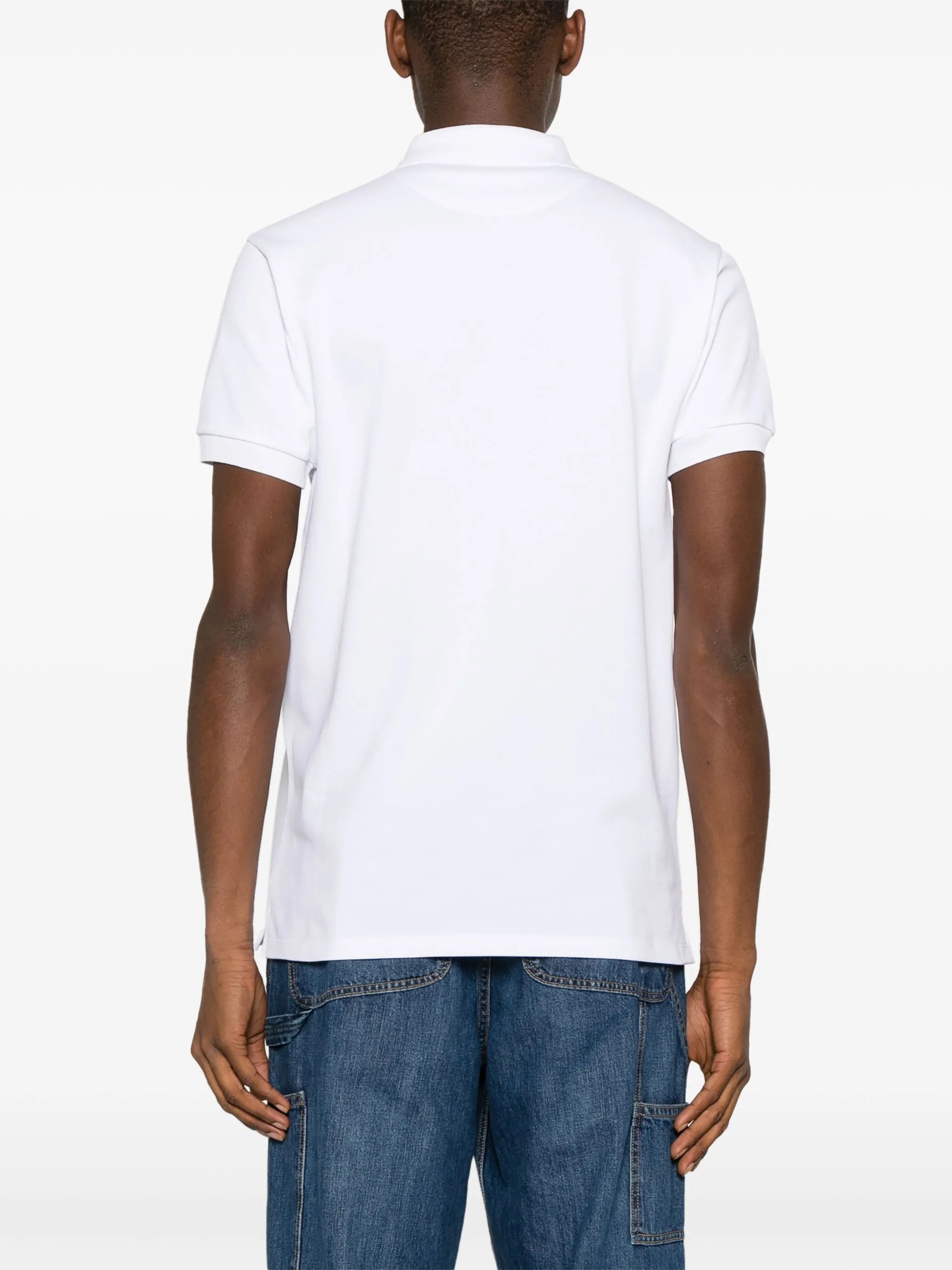 logo-embroidered cotton polo shirt