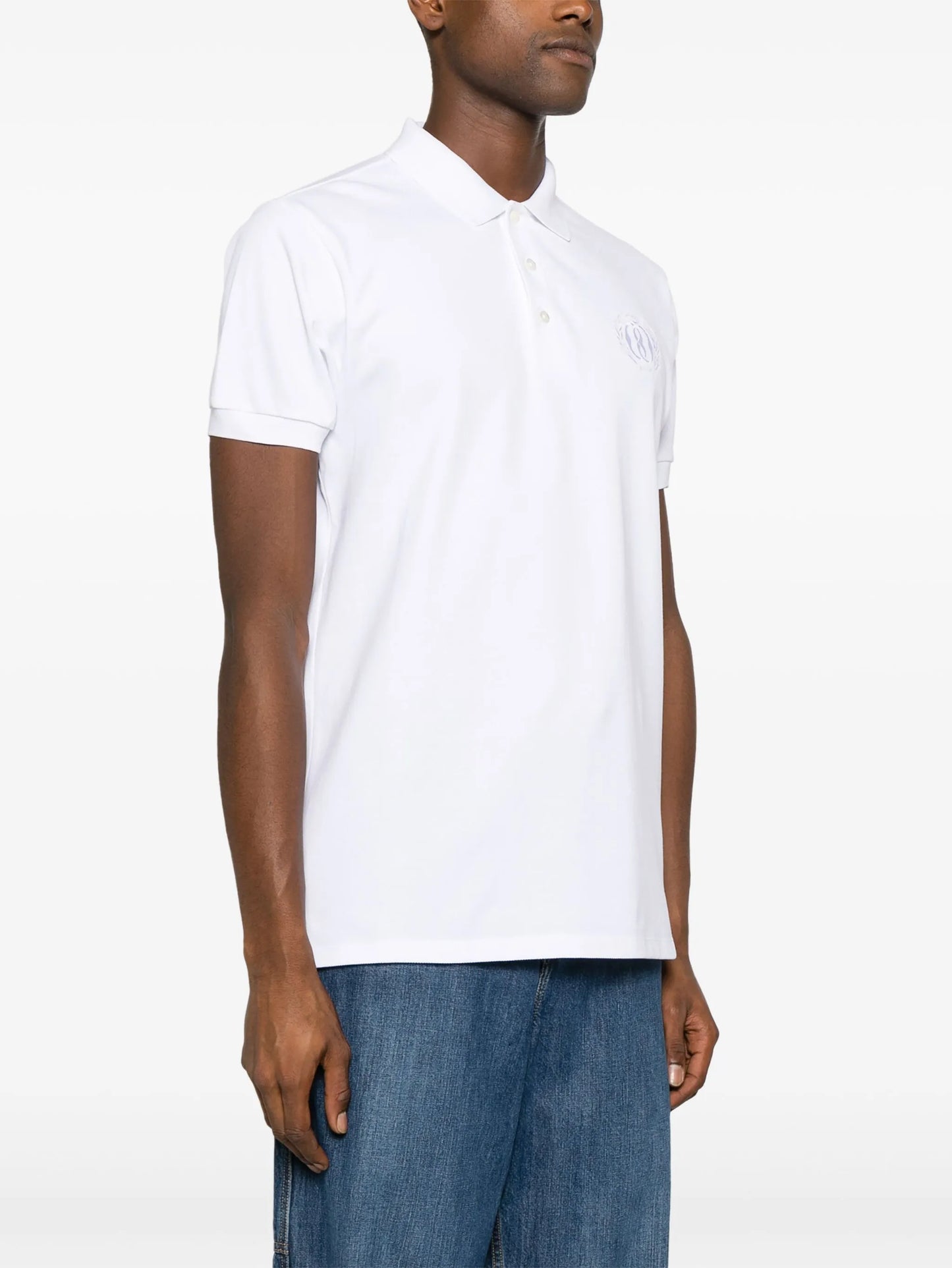 logo-embroidered cotton polo shirt