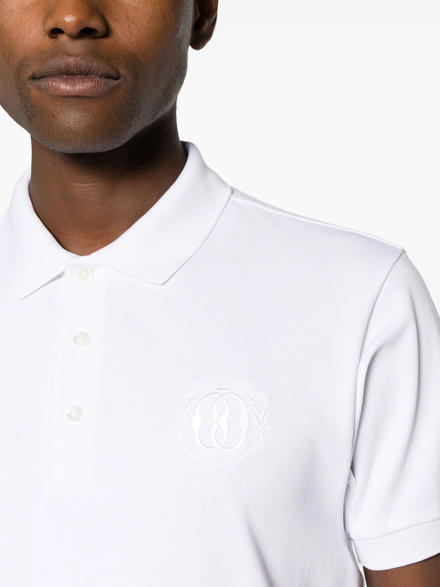 logo-embroidered cotton polo shirt