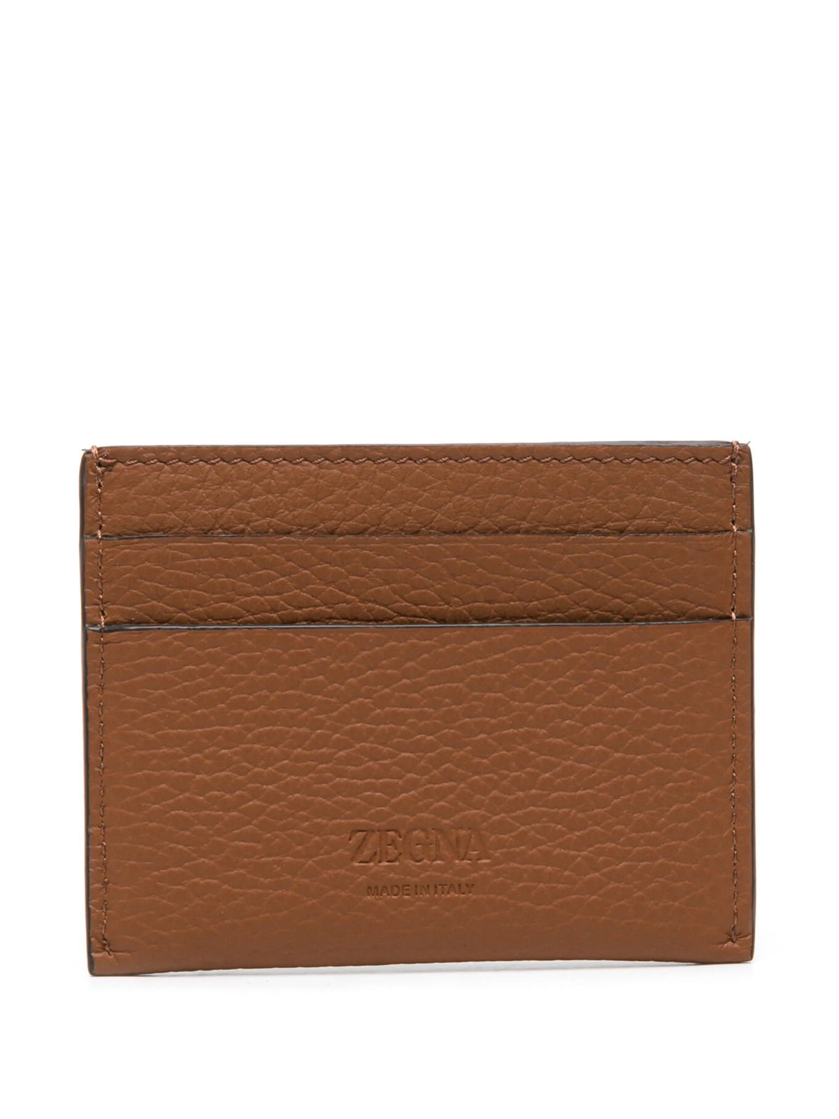 logo-plaque leather cardholder
