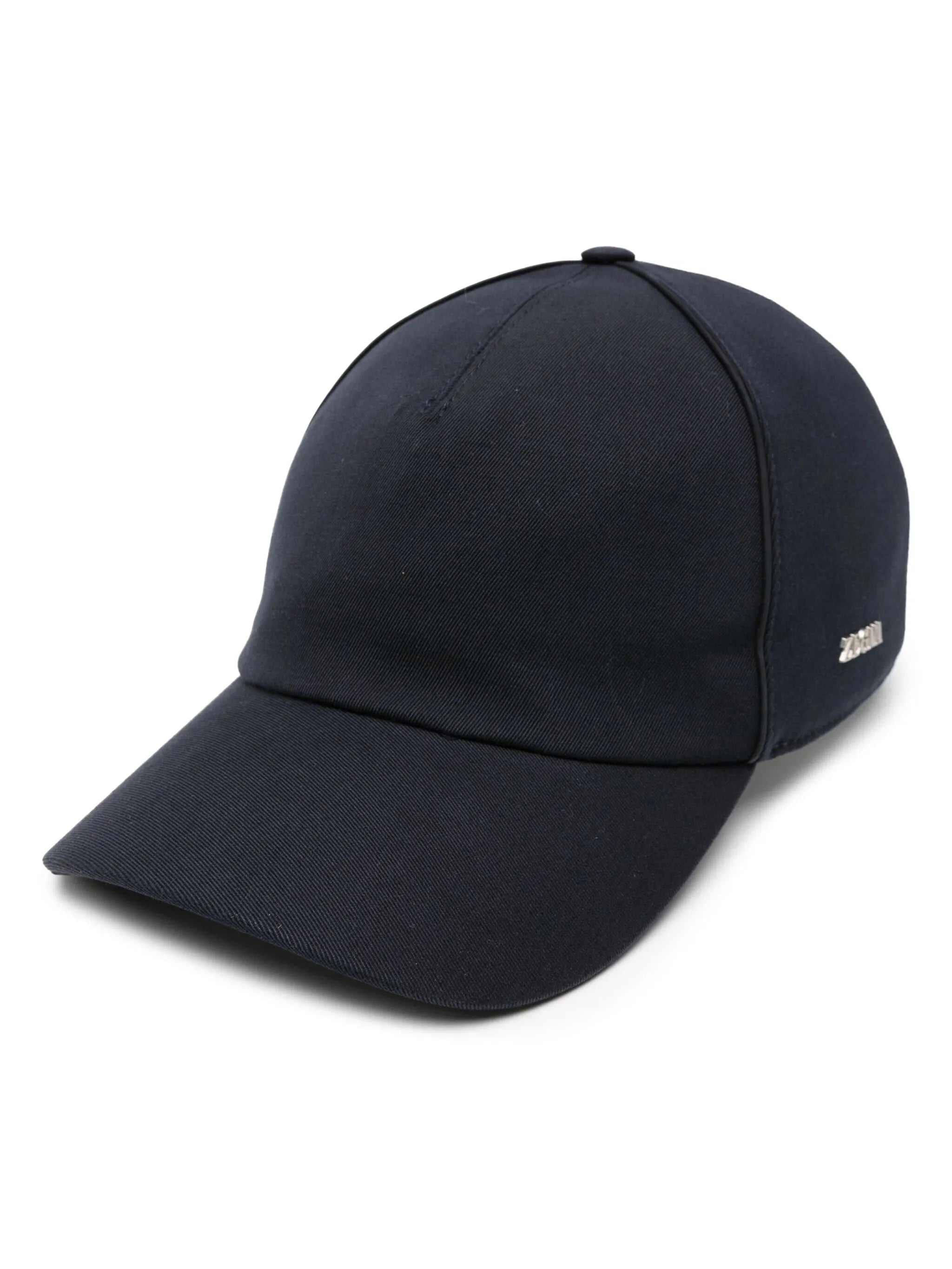 logo-lettering twill baseball cap